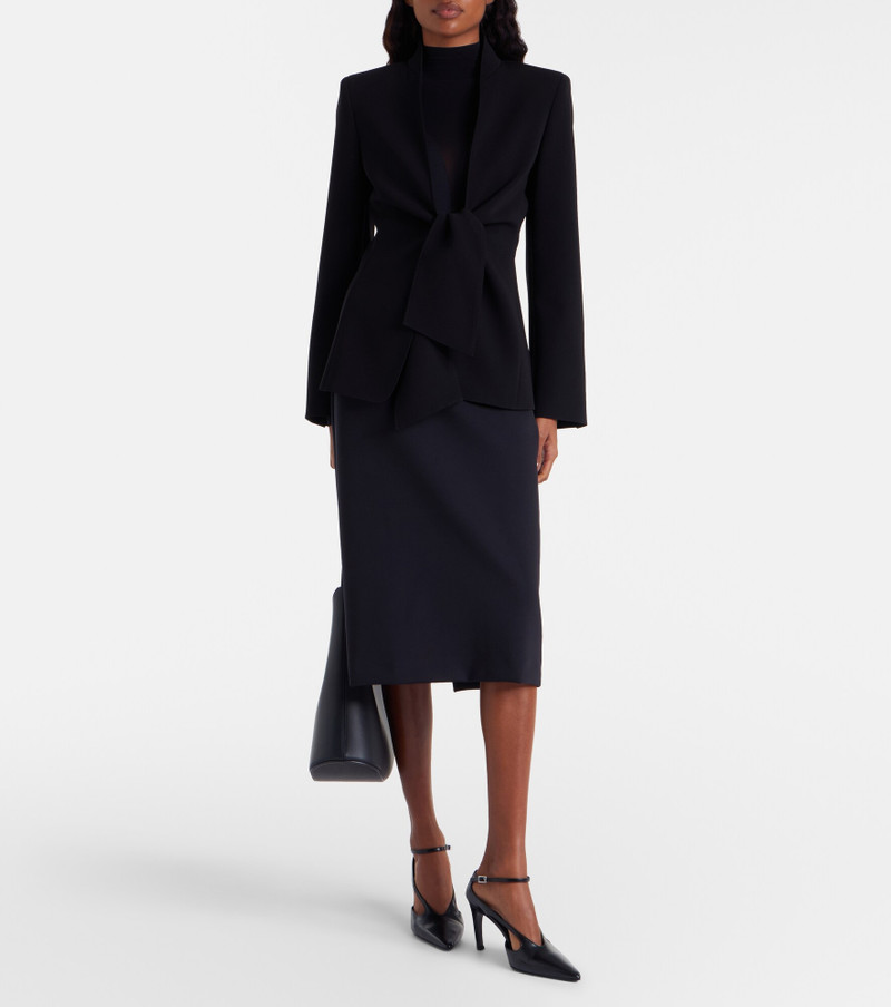 Wolford Midnight Grace high-rise jersey pencil skirt outlook