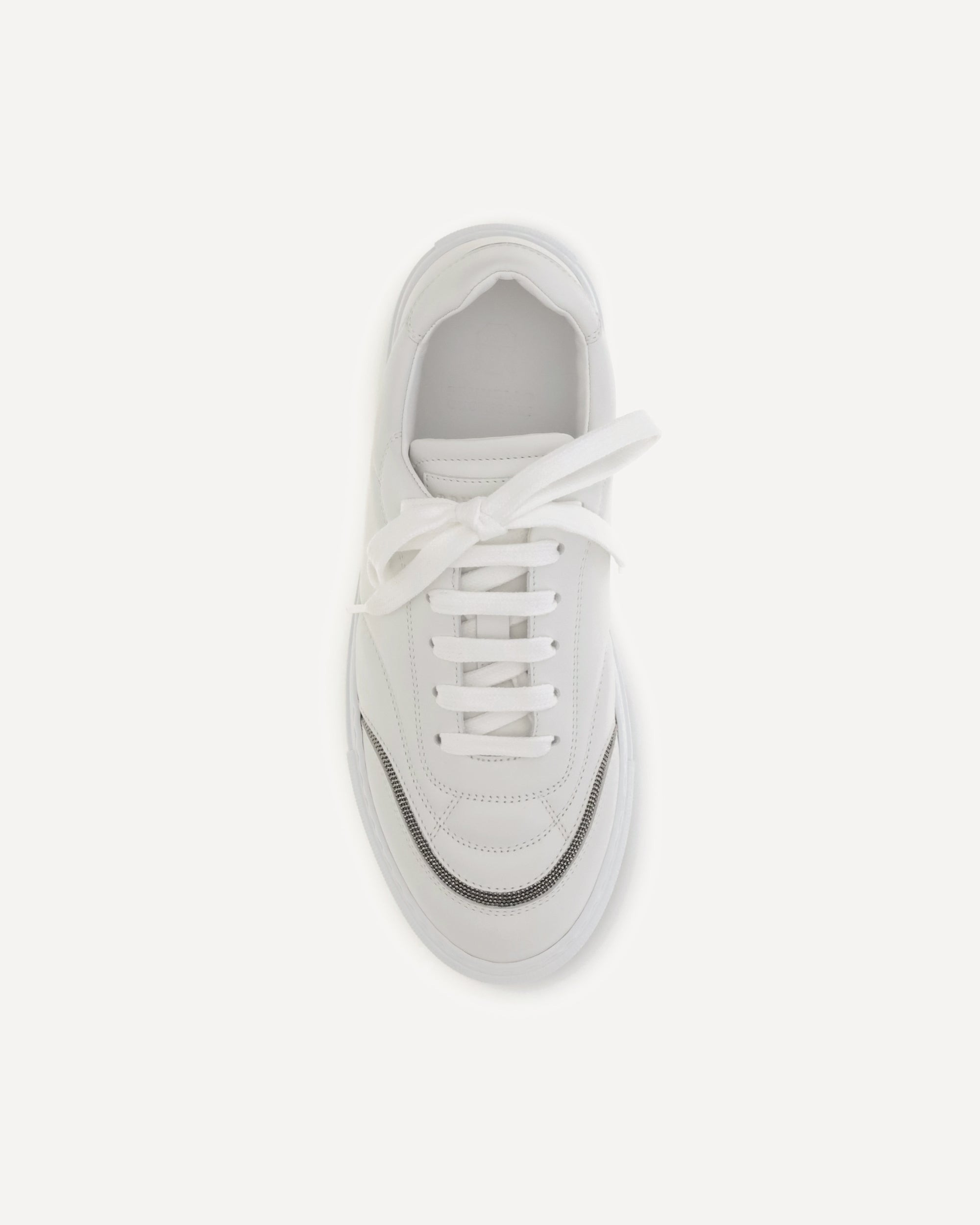 Leather Sneakers with Shiny Details - 4