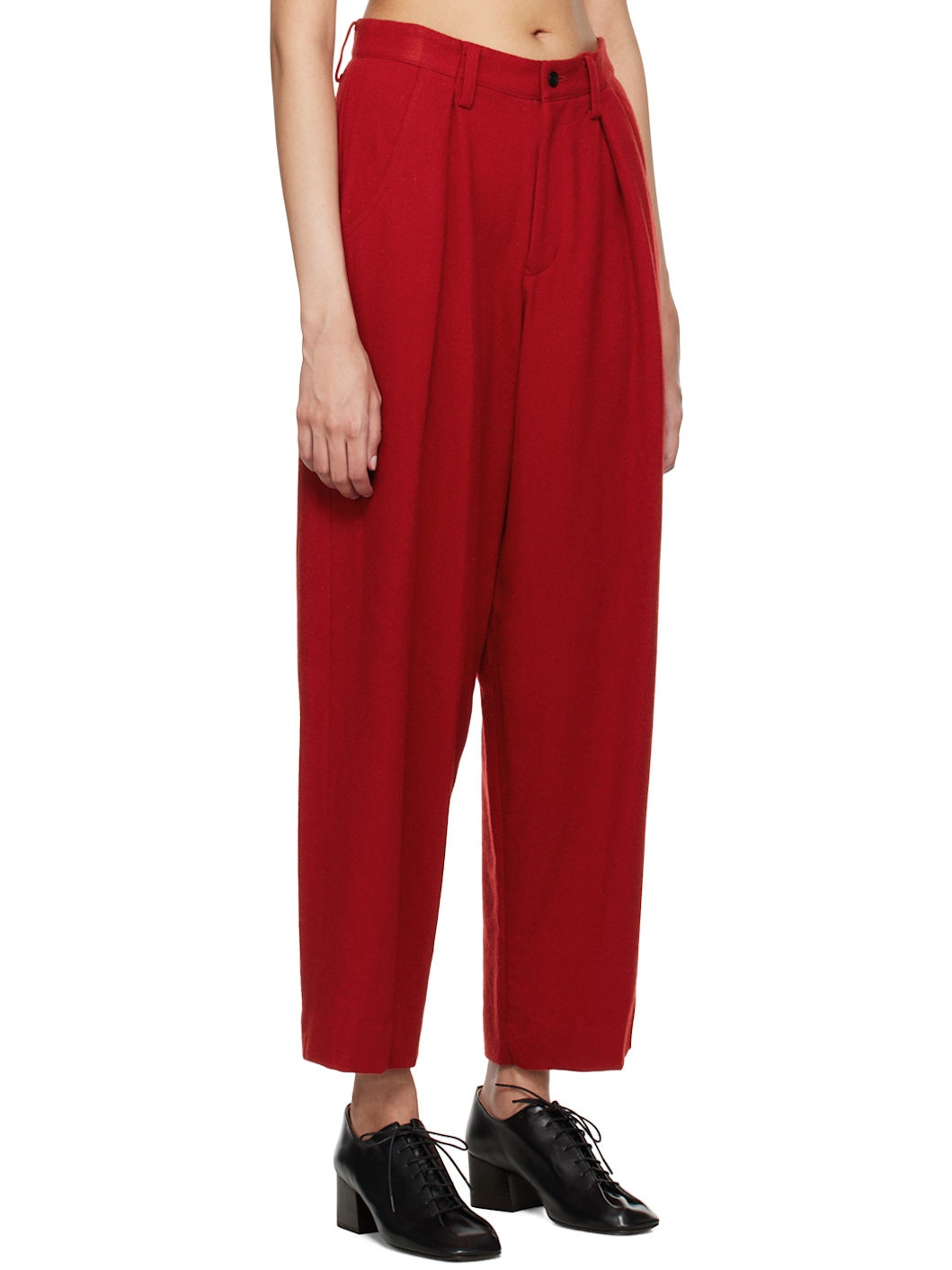 Red Pleated Trousers - 2