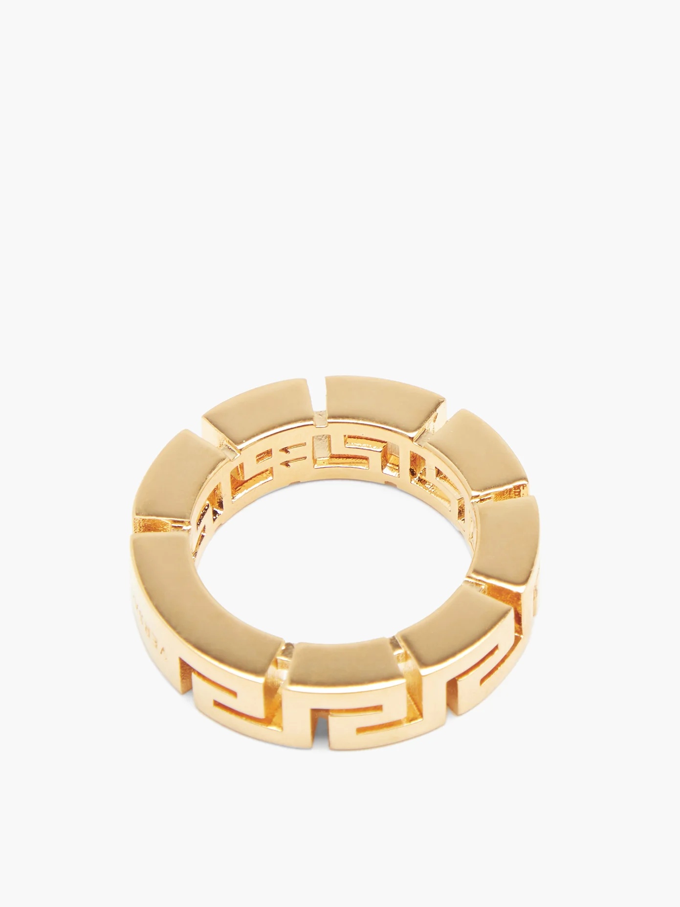 Greca gold-tone ring - 5