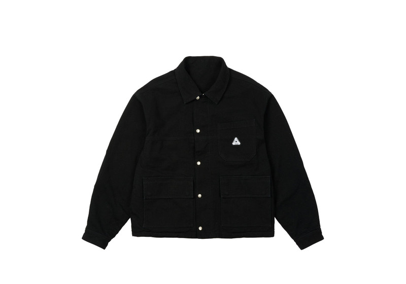 REVERSIBLE CANVAS FLEECE JACKET BLACK / BLACK - 1