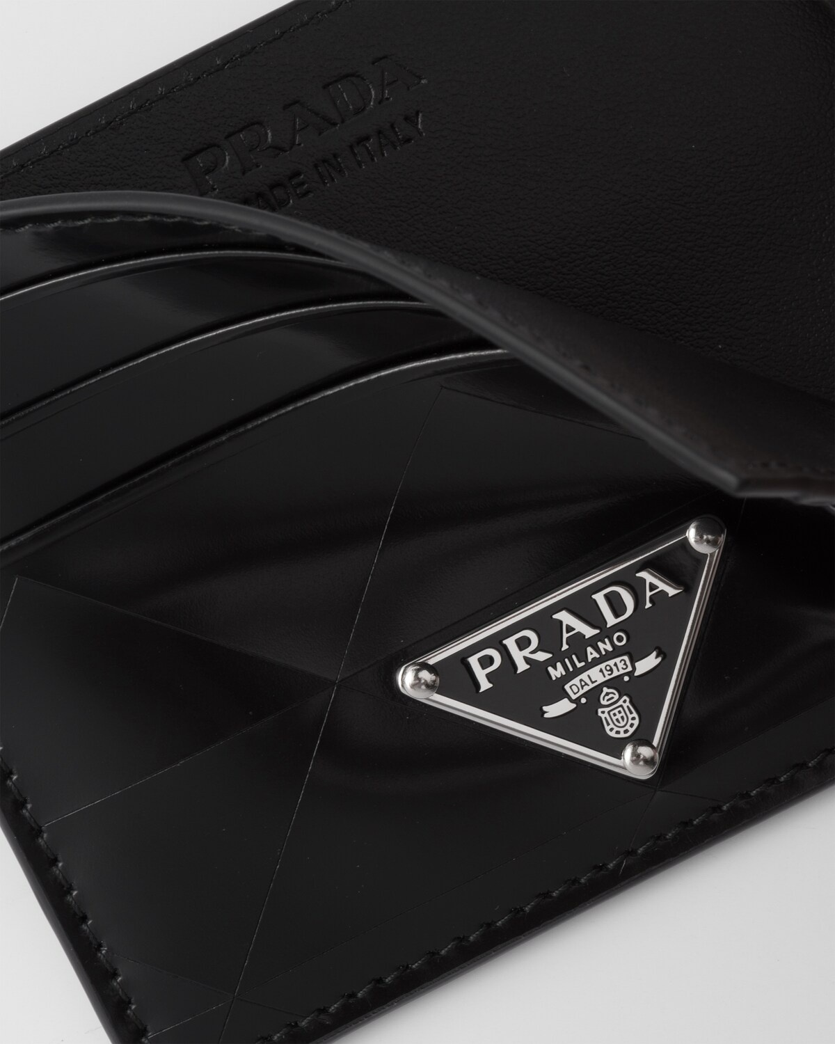 Brushed leather card holder - 3