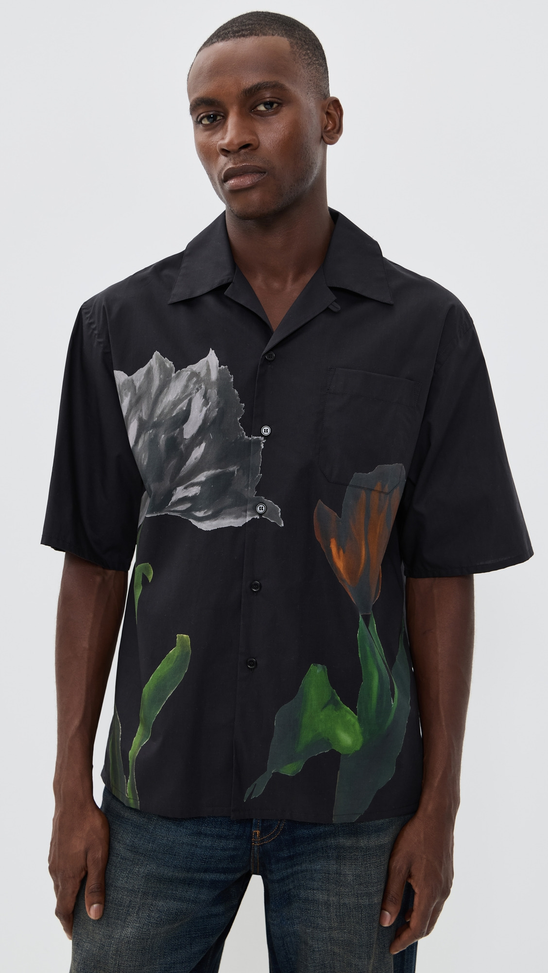 Big Tulip Printed Poplin Shirt - 6