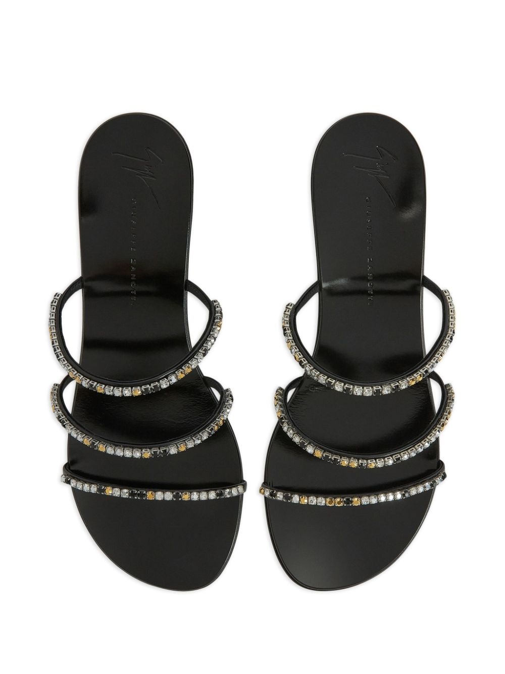 Dark Colorful 40mm embellished sandals - 4