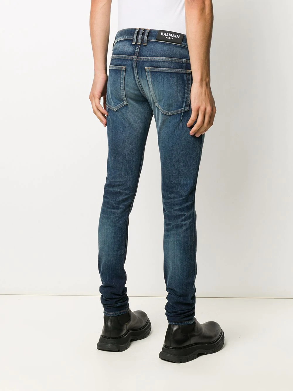 distressed slim-fit jeans - 4