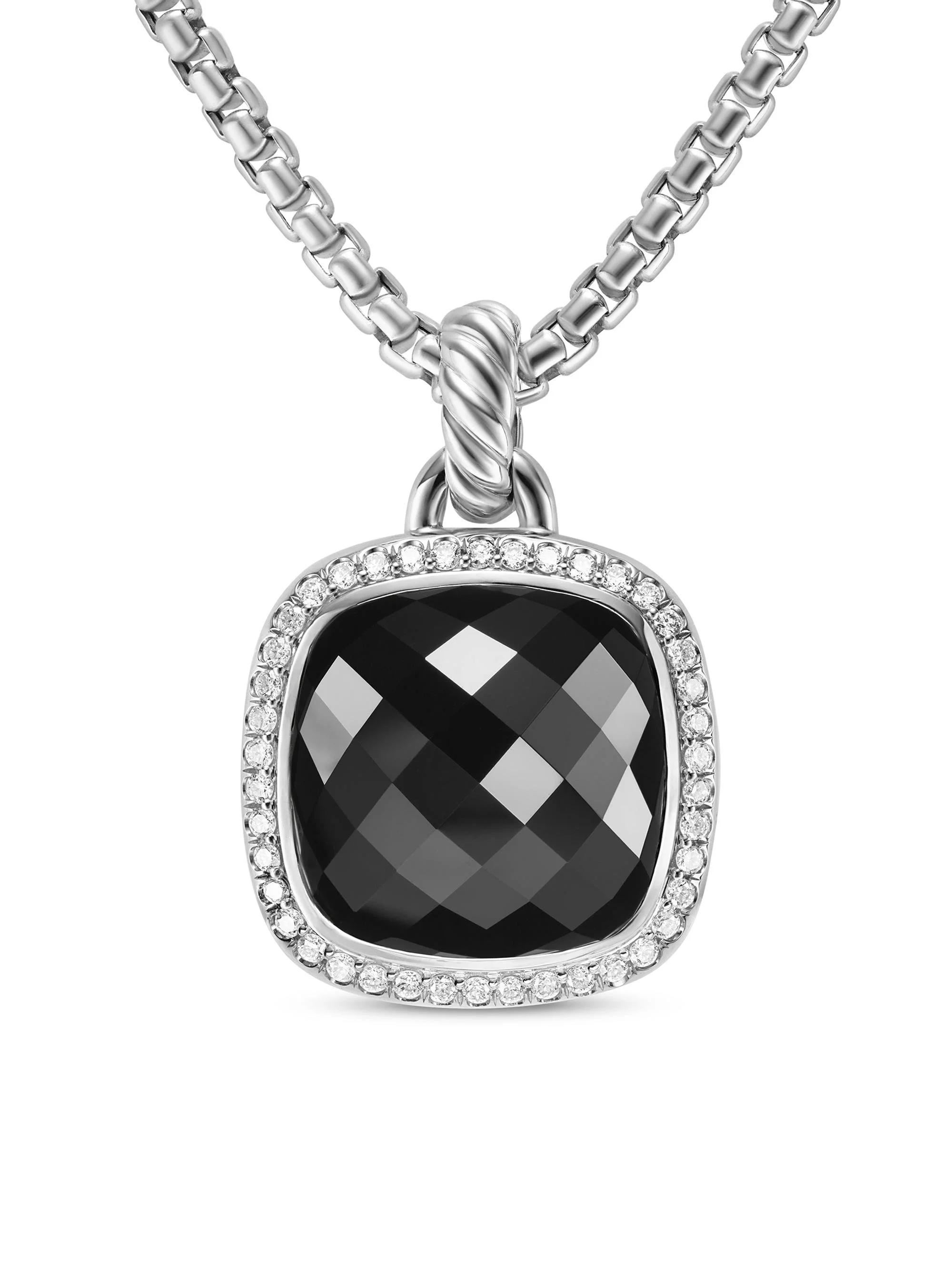 Women's Albion Pendant in Sterling Silver - Black Onyx - 1