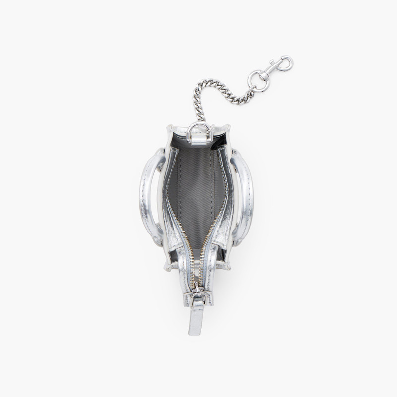 THE METALLIC LEATHER NANO TOTE CHARM 3