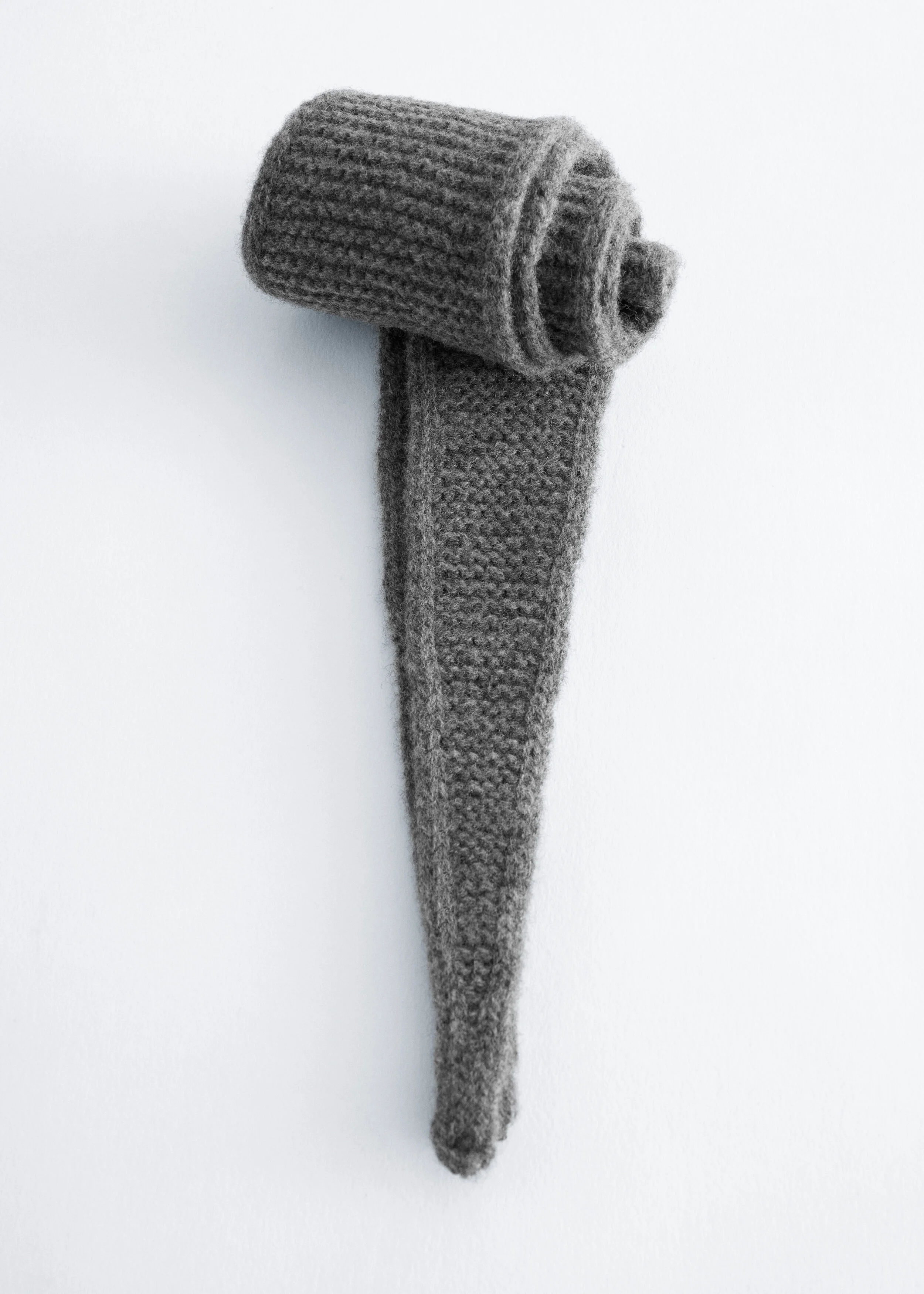 Garter Knit Wool Scarf - 1