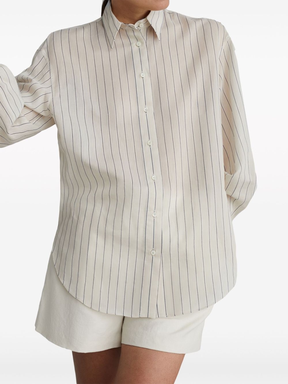striped cotton-blend shirt - 2