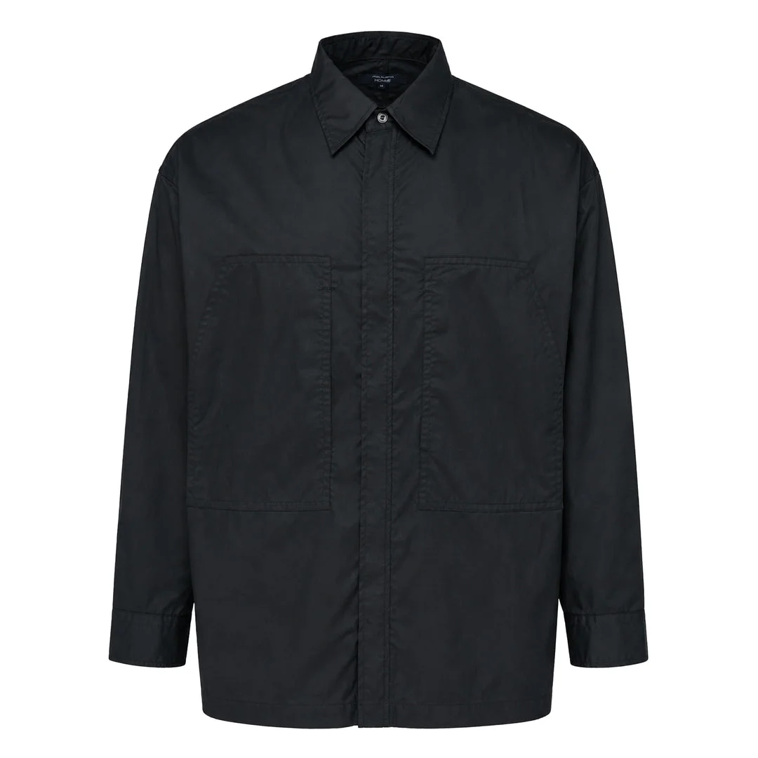 Cotton Compact Twill Long Sleeve Shirt - 1