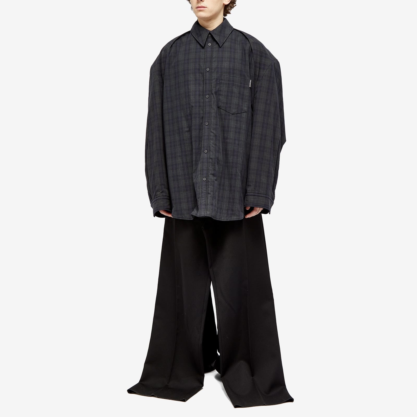 Balenciaga Detachable Flannel Shirt - 4