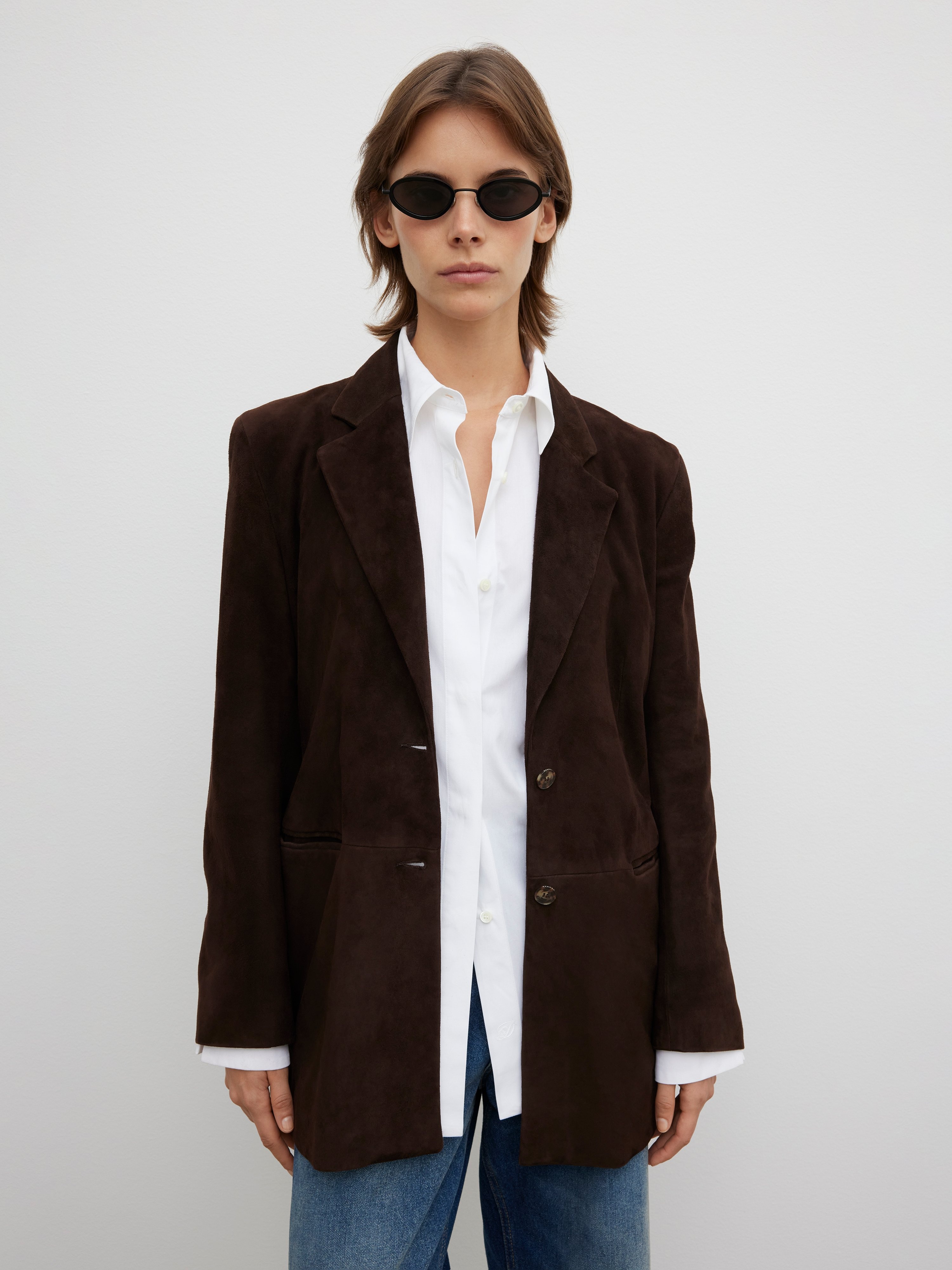 Slim suede blazer - 2