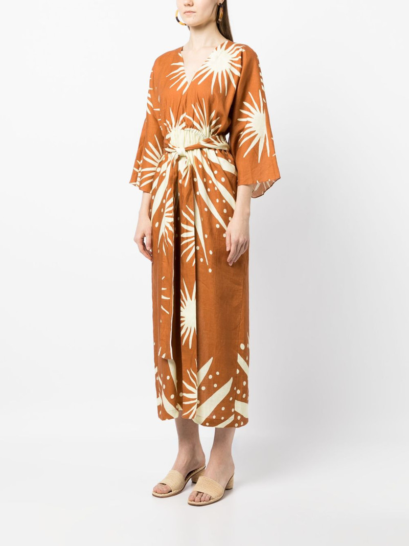 graphic-print linen dress 3