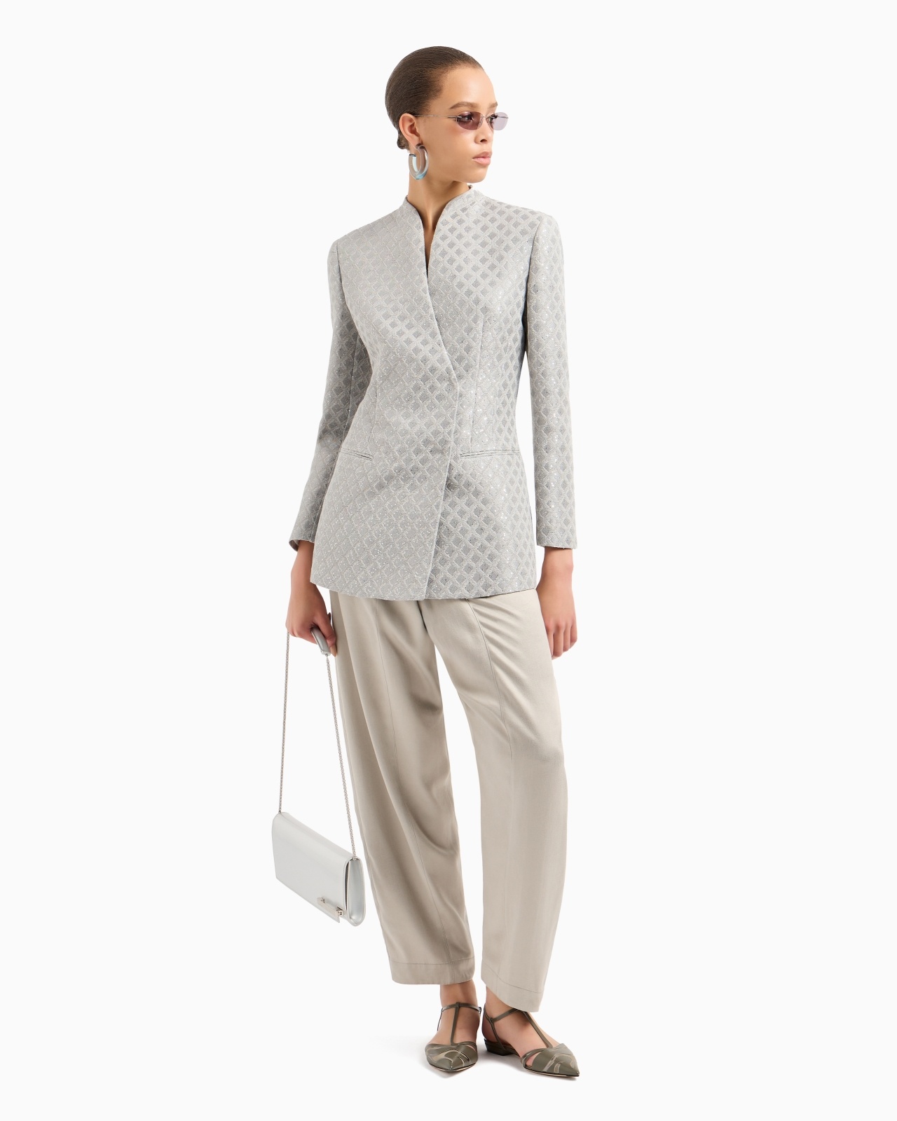 DOUBLE-BREASTED JACKET IN JACQUARD - 2