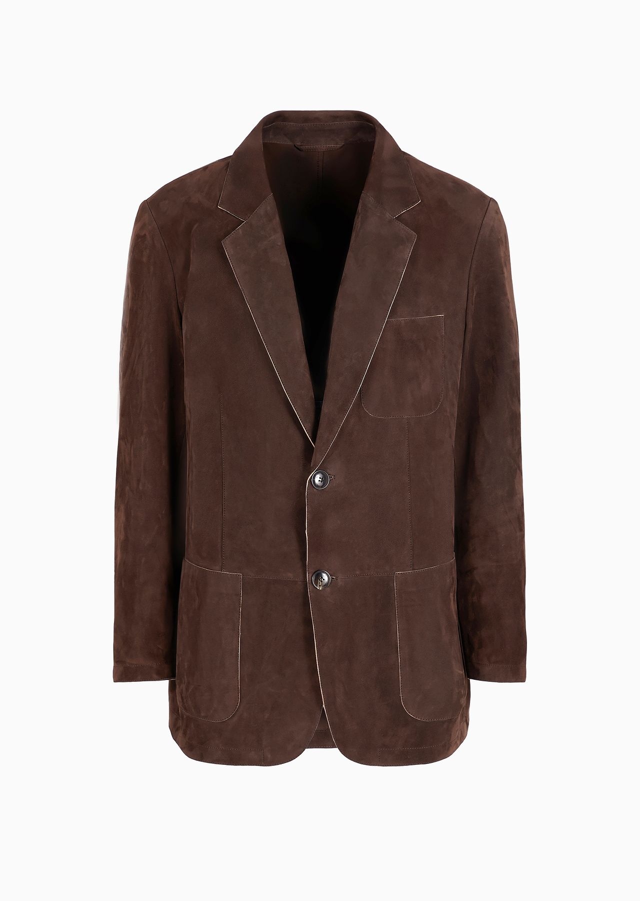 Single-breasted jacket in suede - 1