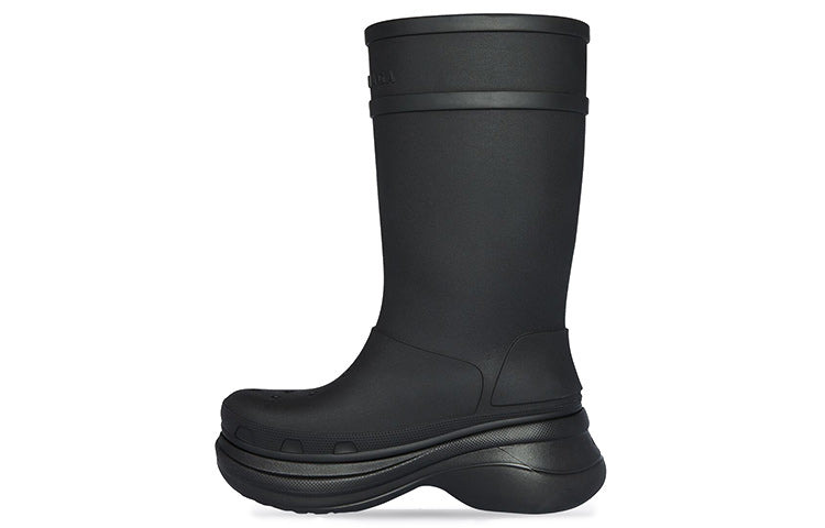 (WMNS) Crocs x Balenciaga Boots 'Black' 677388W1S8E1000 - 2