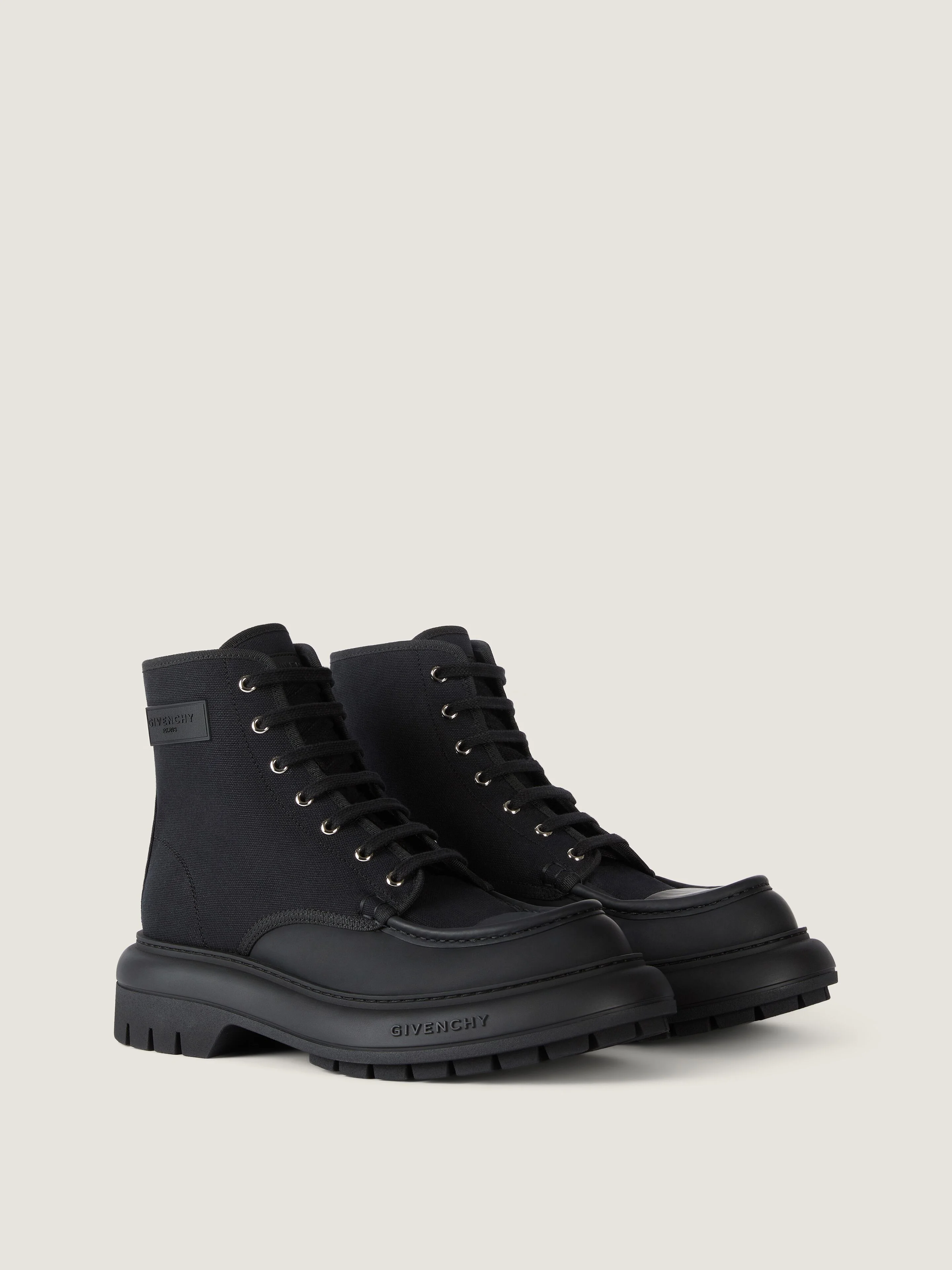 GIVENCHY CARGO DESERT BOOTS IN CANVAS AND GUM LEATHER - 1
