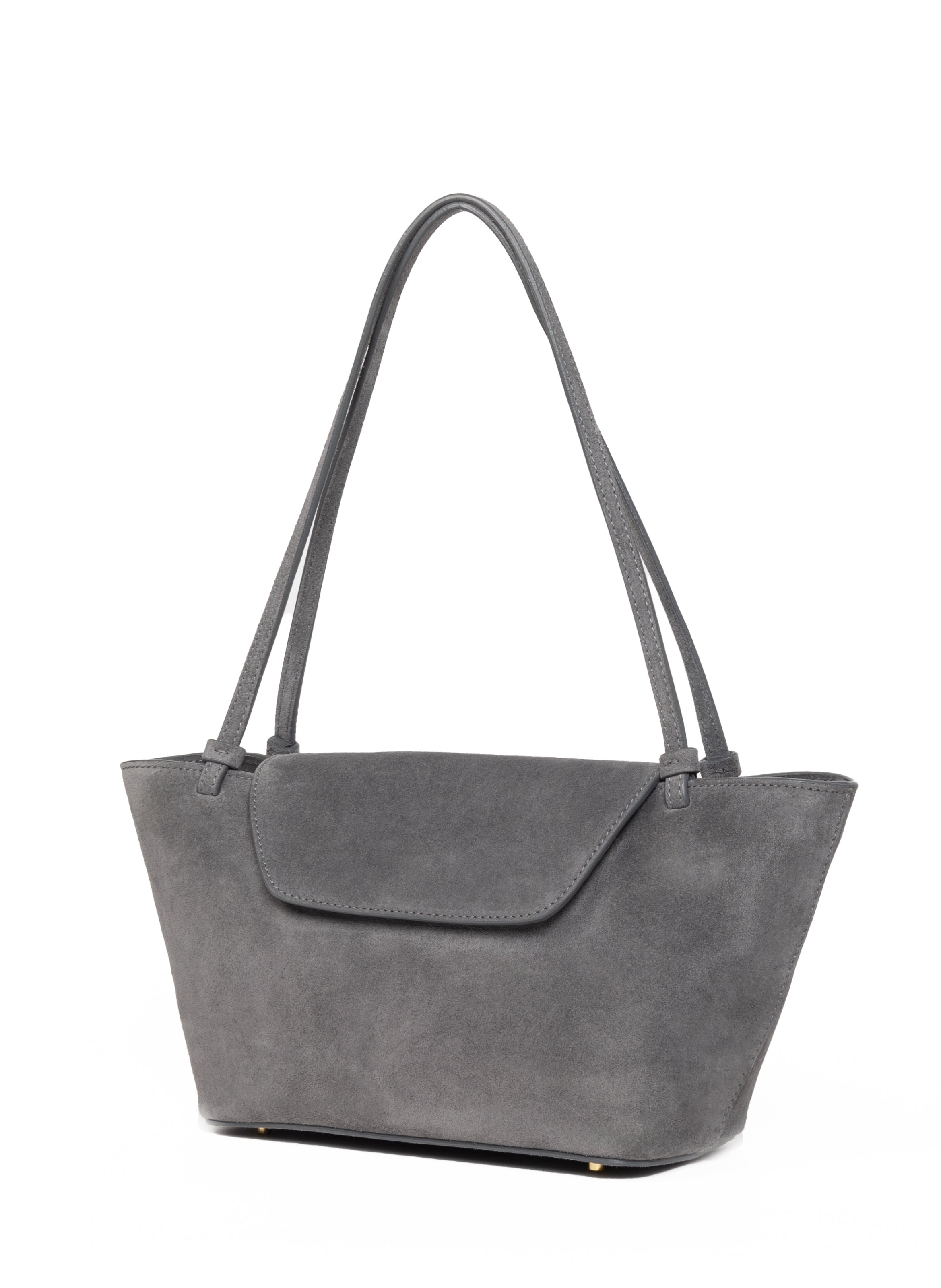 Courrier Tote Suede Grey - 3