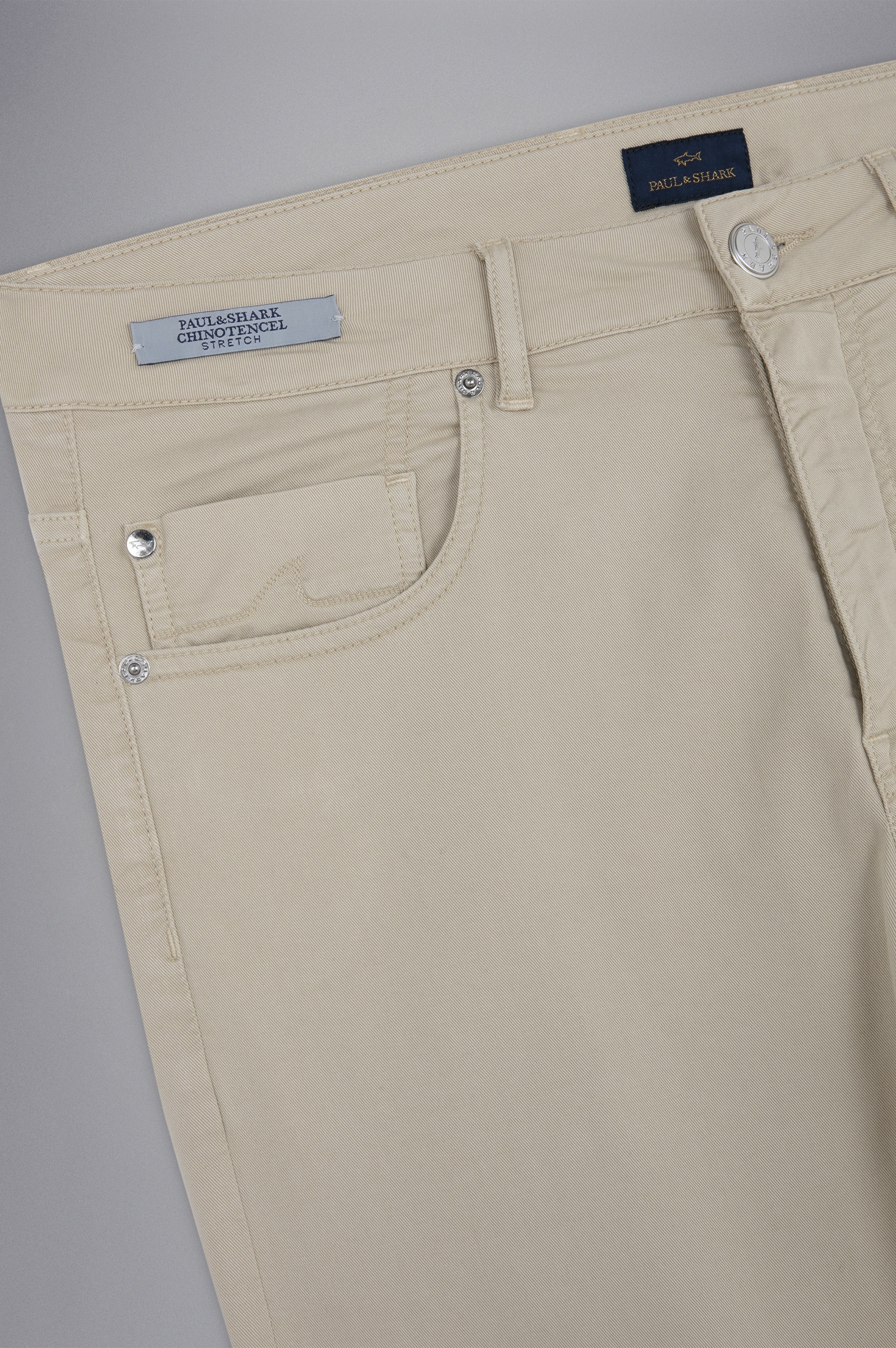 CHINO TENCEL COTTON STRETCH 5 POCKETS TROUSERS - 5