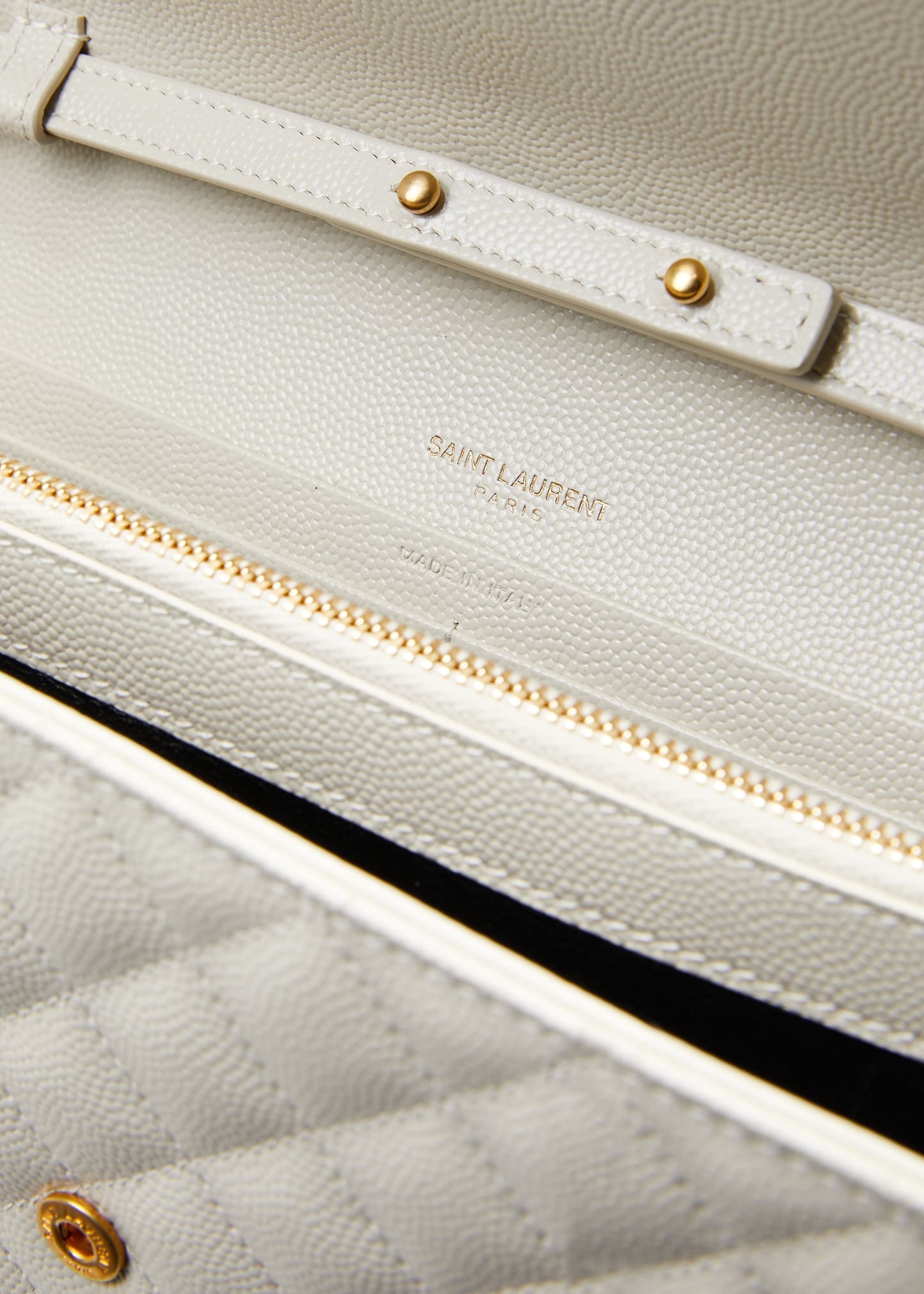 YSL Tri-Quilted Wallet on Chain - 4