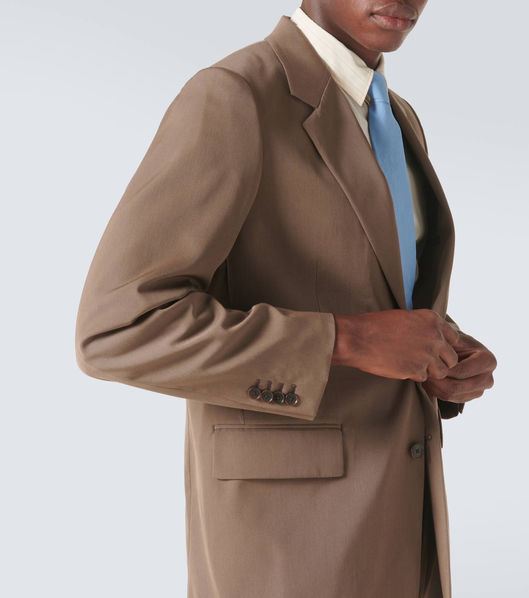 Wool gabardine blazer - 5