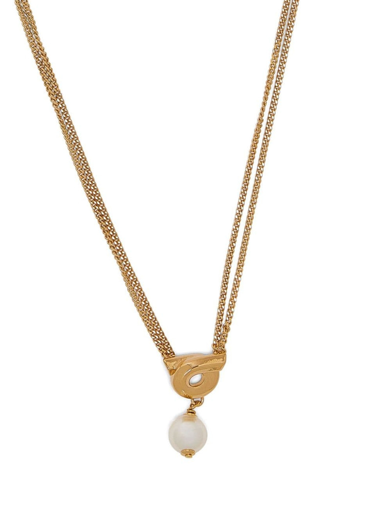 FERRAGAMO pearl-embellished necklace outlook