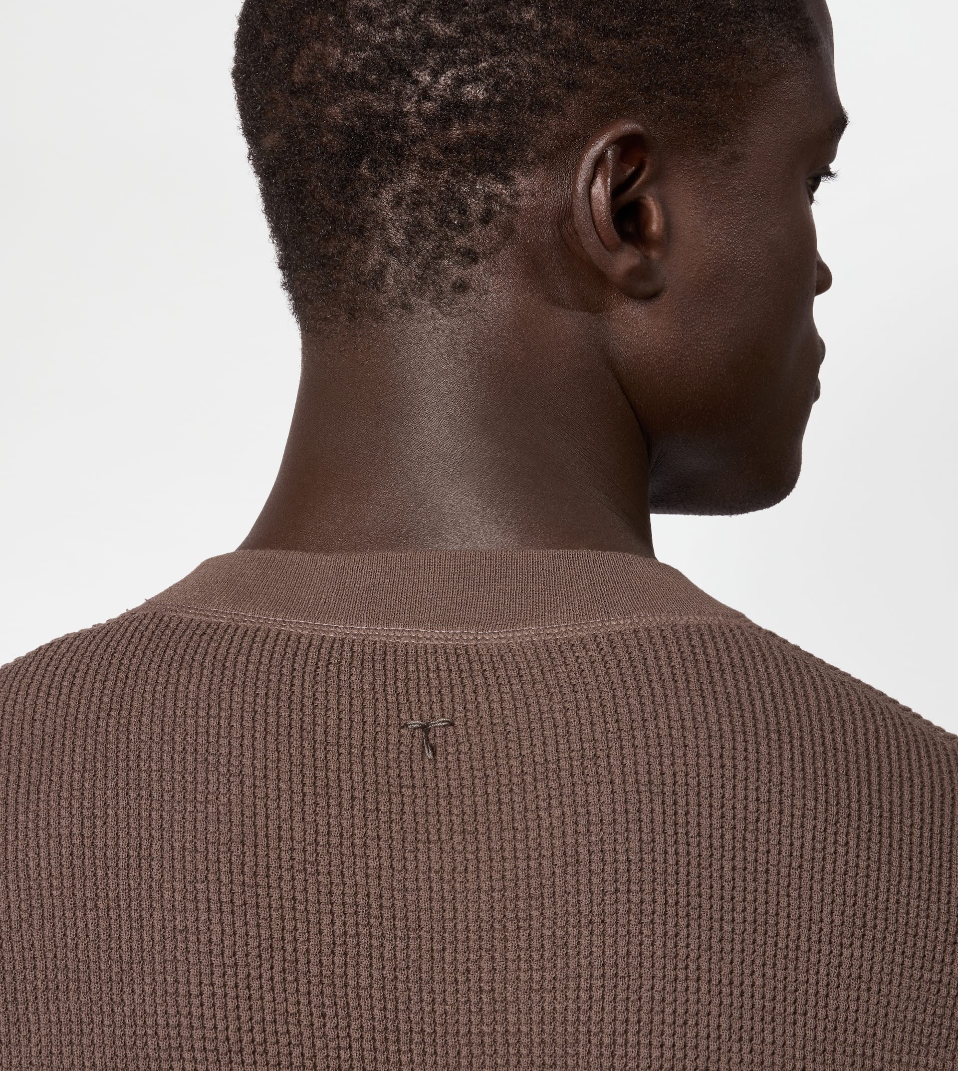 T-SHIRT IN COTTON KNIT - BROWN - 6