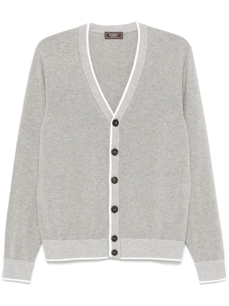 contrast-trim cardigan 1