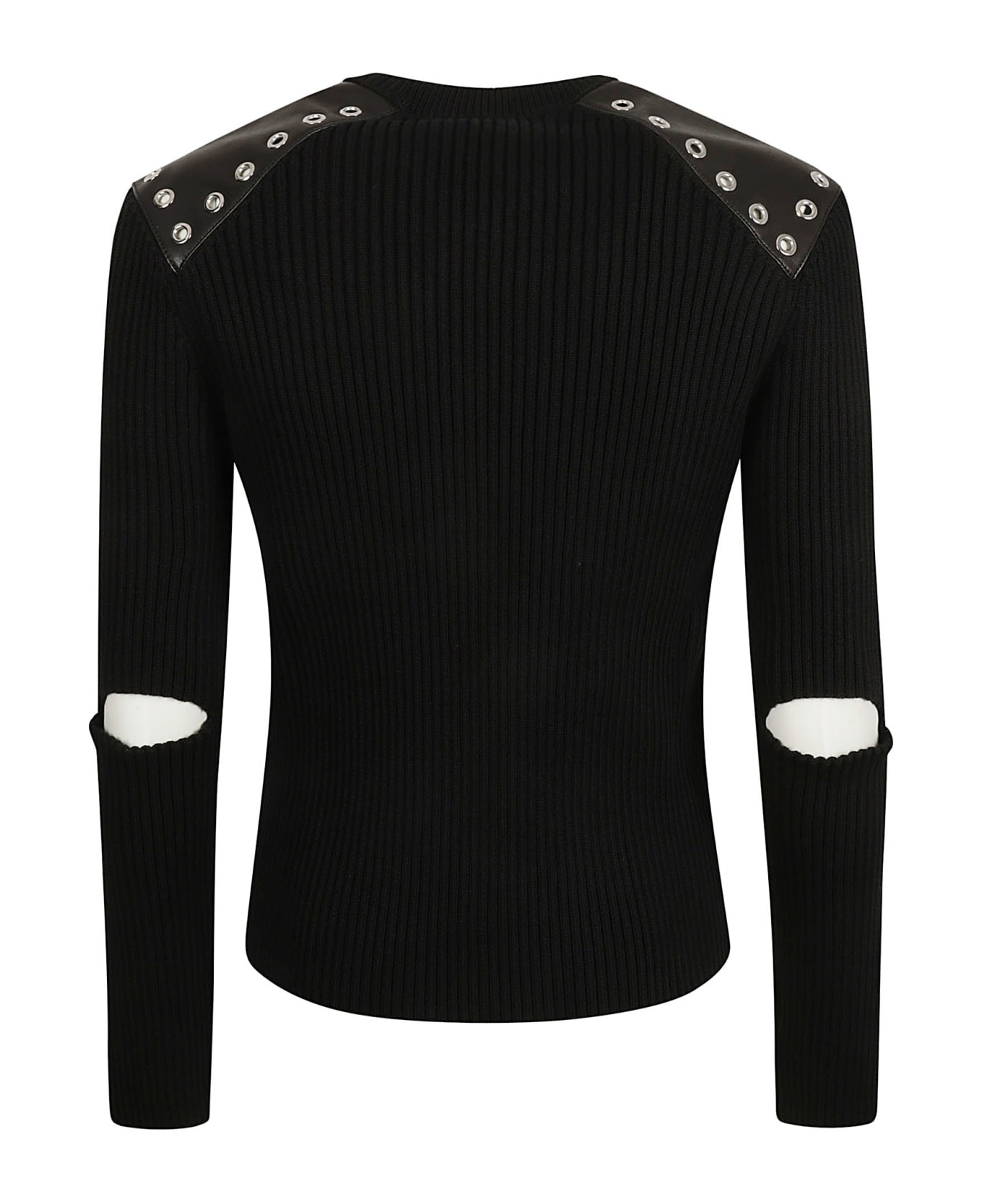 Studded Shoulder Sweater - 2