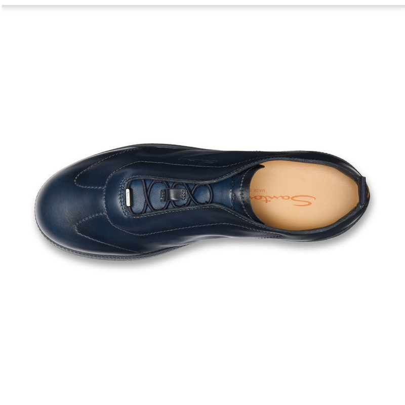 Men's blue leather sneaker 5