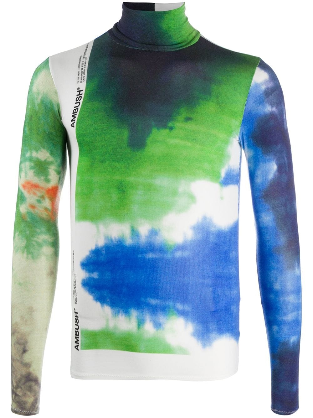 tie-dye long-sleeved top - 1