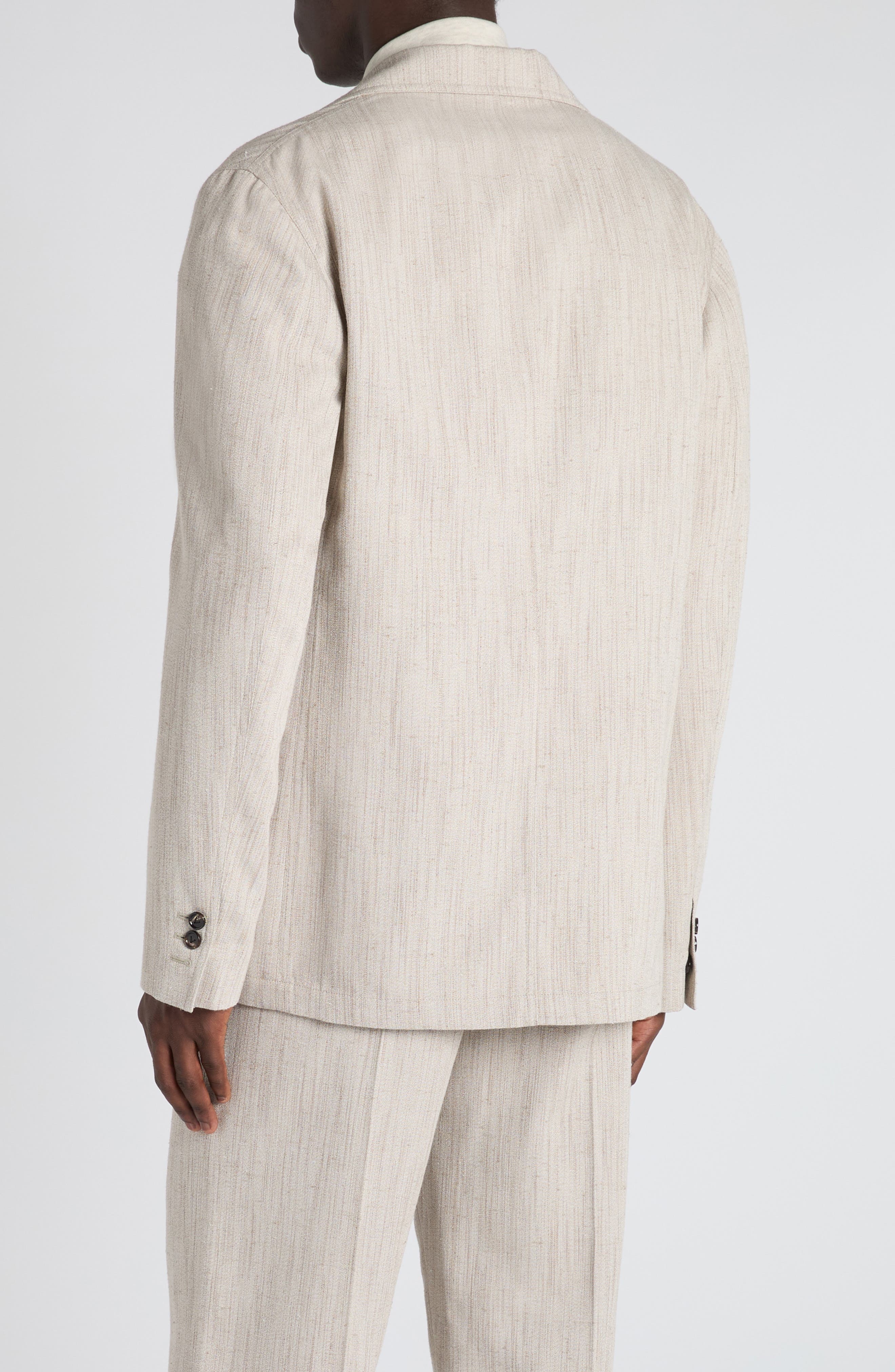 Bottega Veneta Textured Sport Coat in 2674 Grey Putty at Nordstrom - 3
