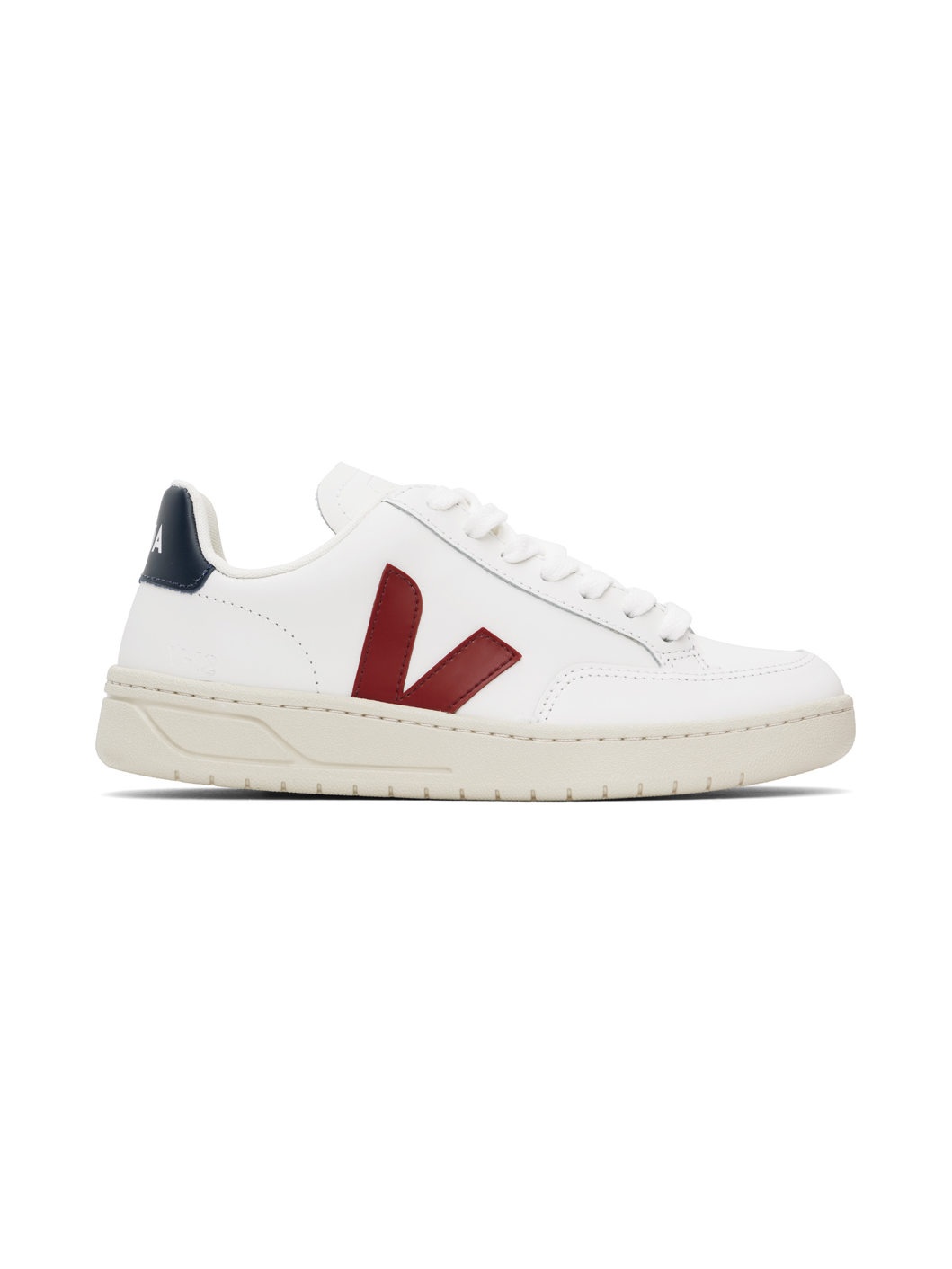 White V-12 Leather Sneakers - 1