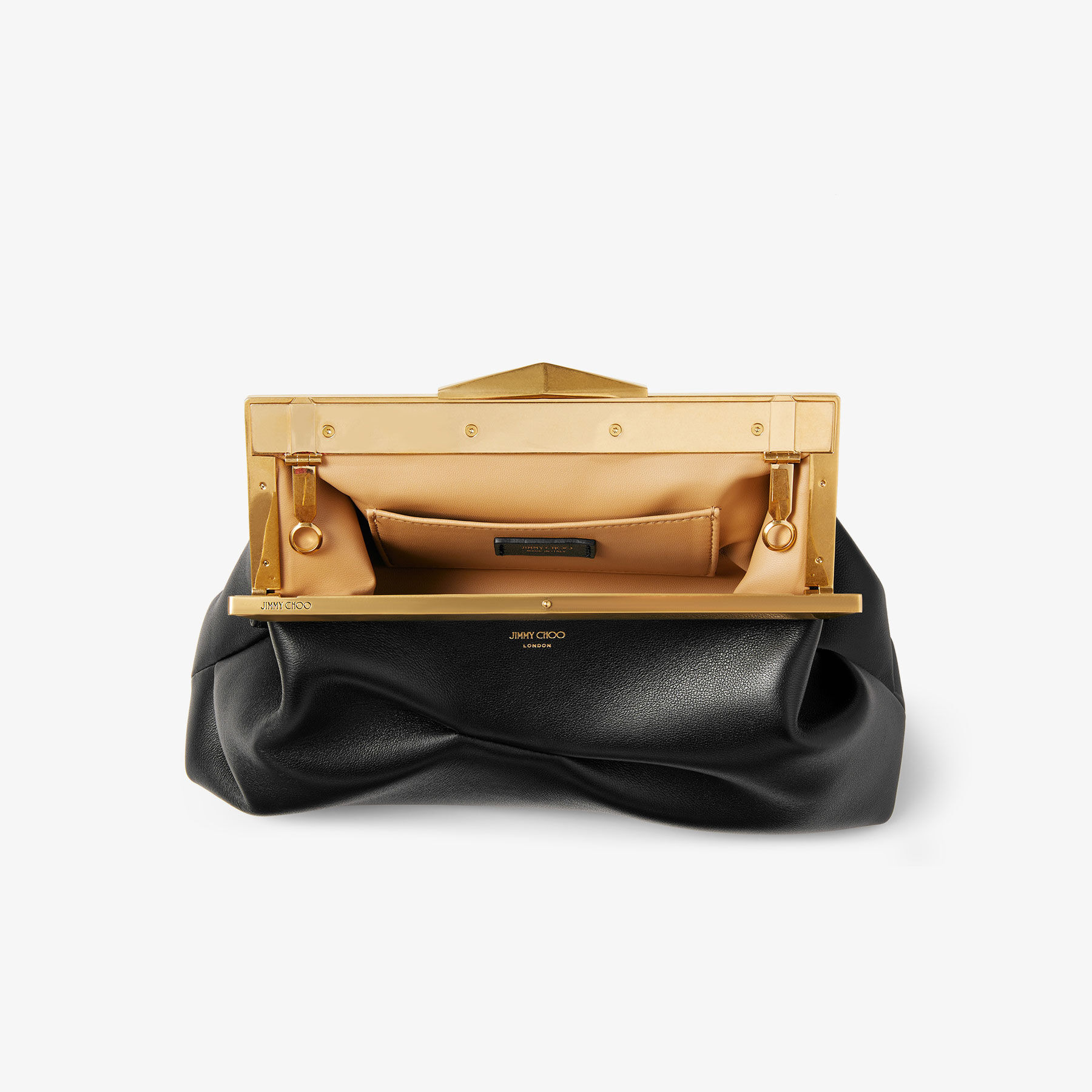 Diamond Frame Clutch/S
Black Leather Clutch Bag - 5