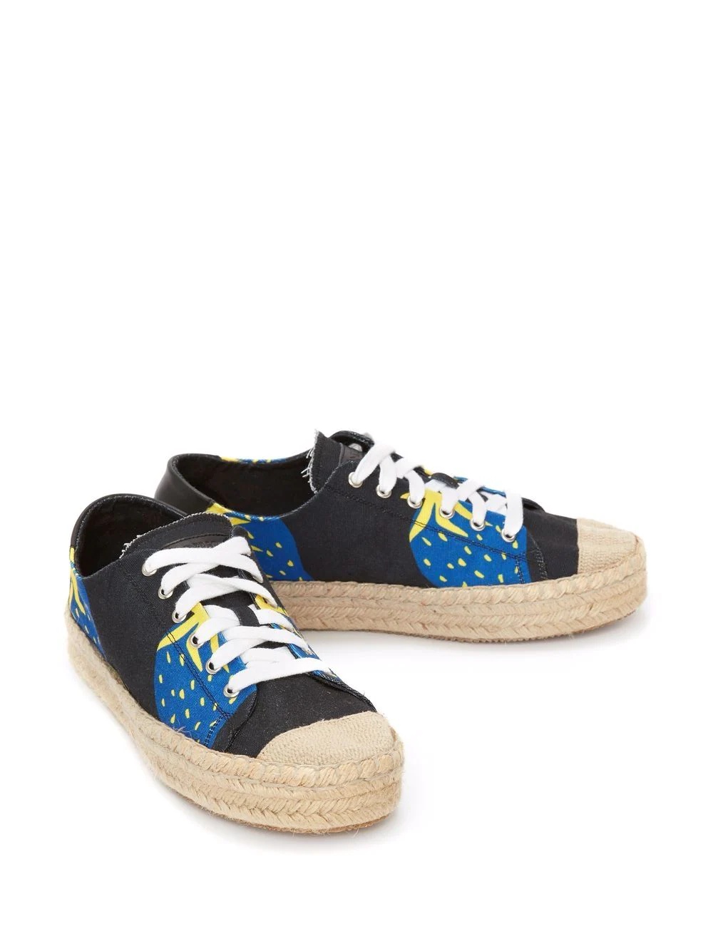 strawberry-print espadrille sneakers - 2