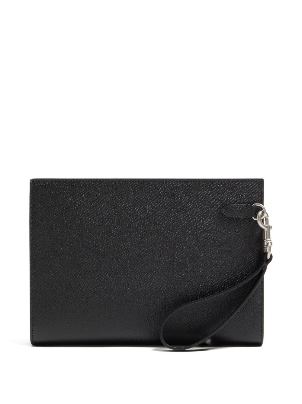 VLOGO SIGNATURE GRAINY CALFSKIN POUCH - 3