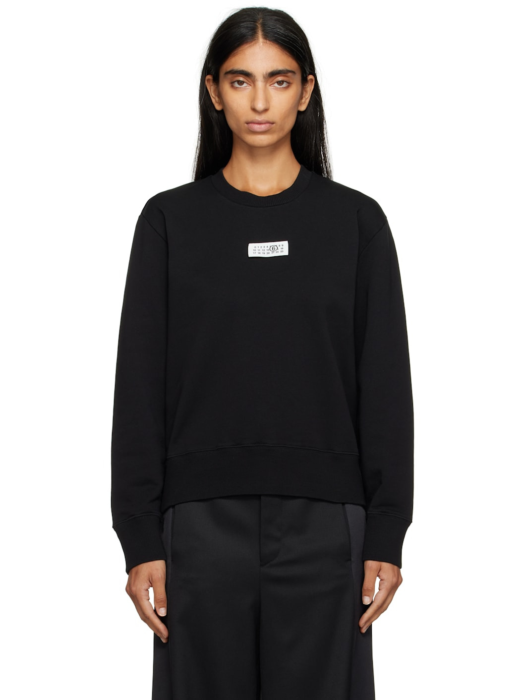 Black Logo Patch Sweatshirt - 1