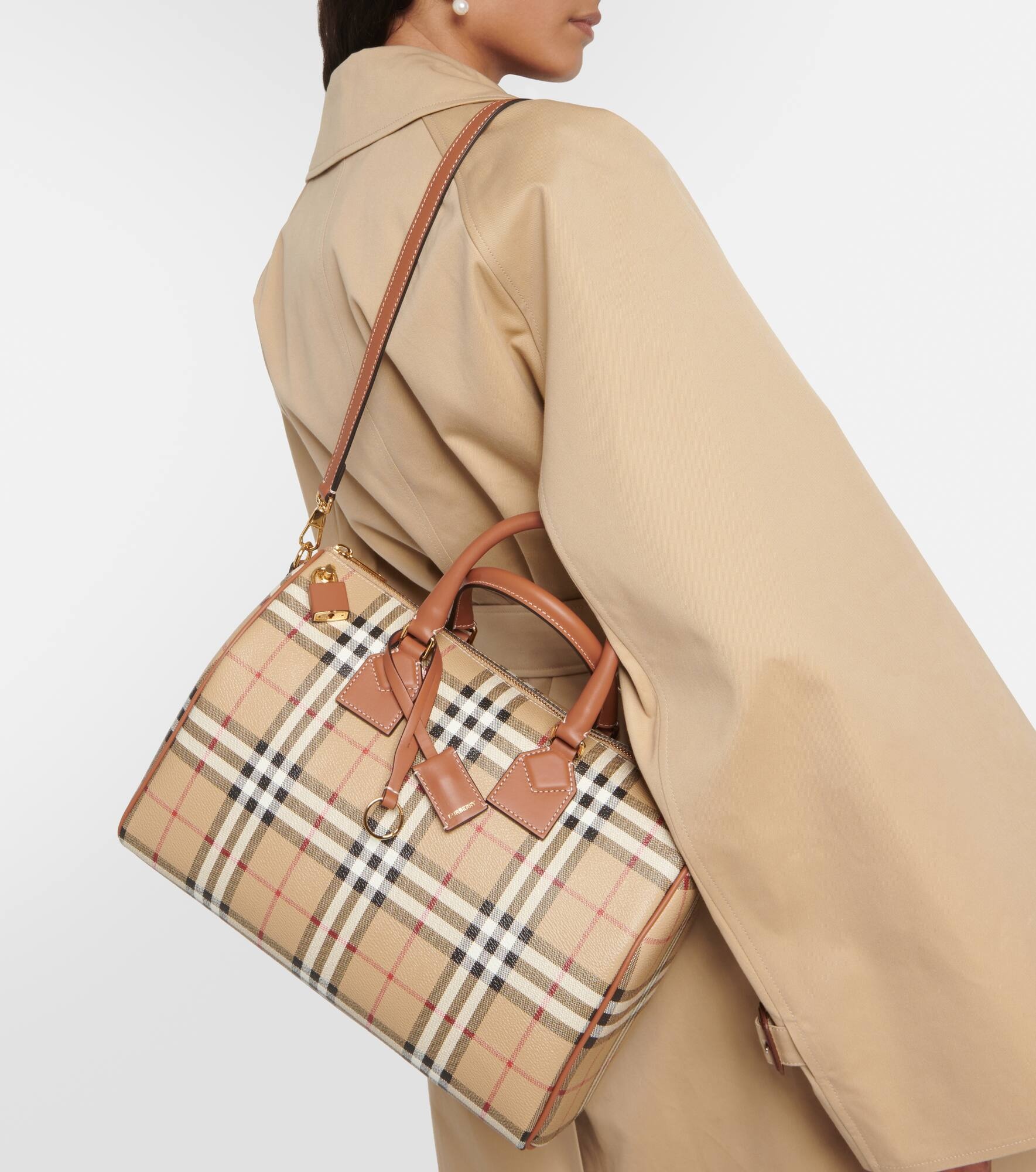 Burberry Check Medium canvas tote bag - 2