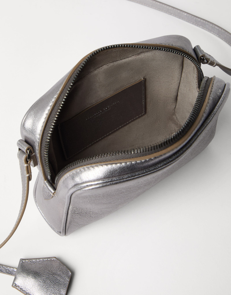 Lamé calfskin Boston clutch bag 5