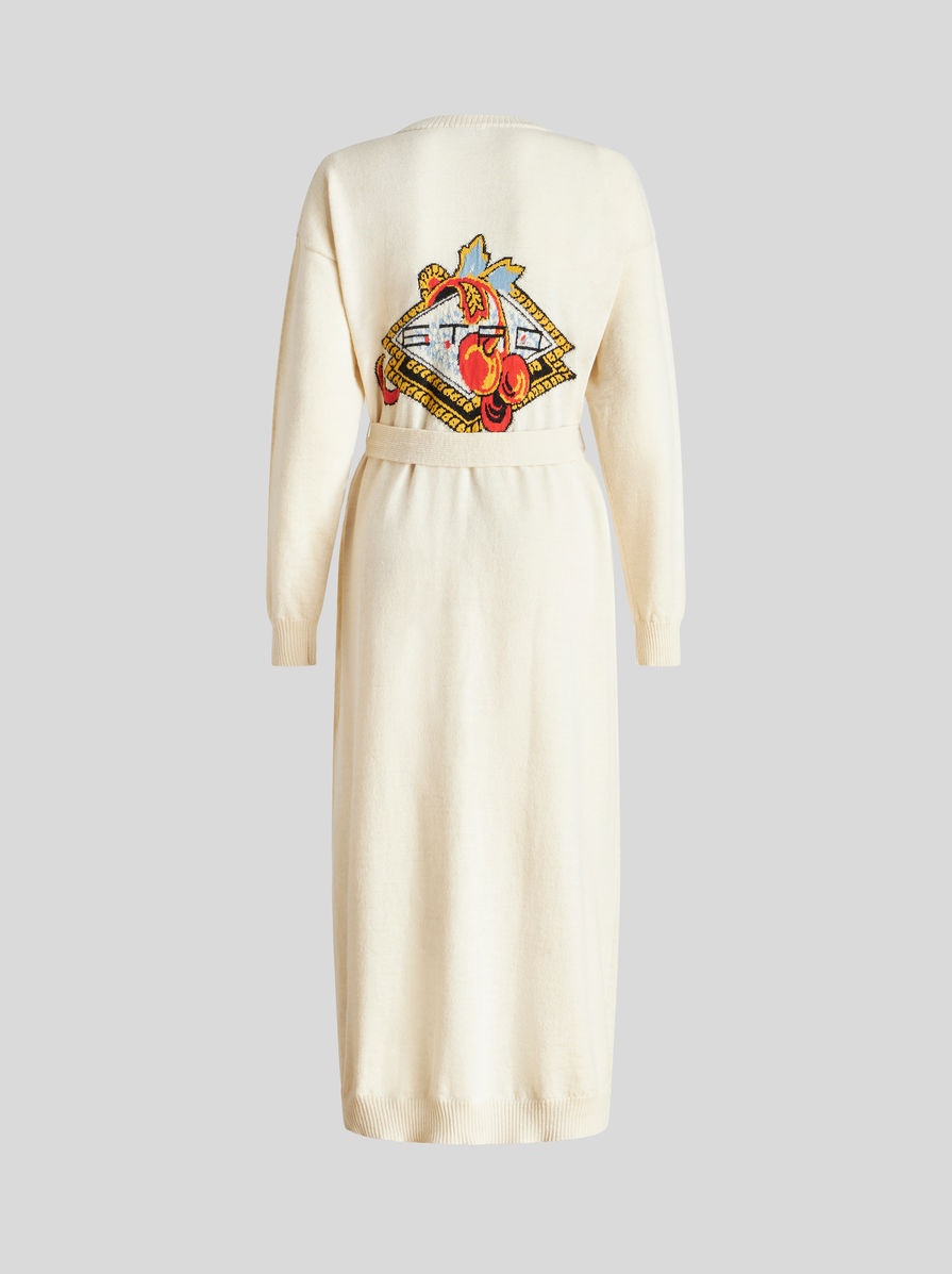 LONG CARDIGAN WITH INTARSIA - 6