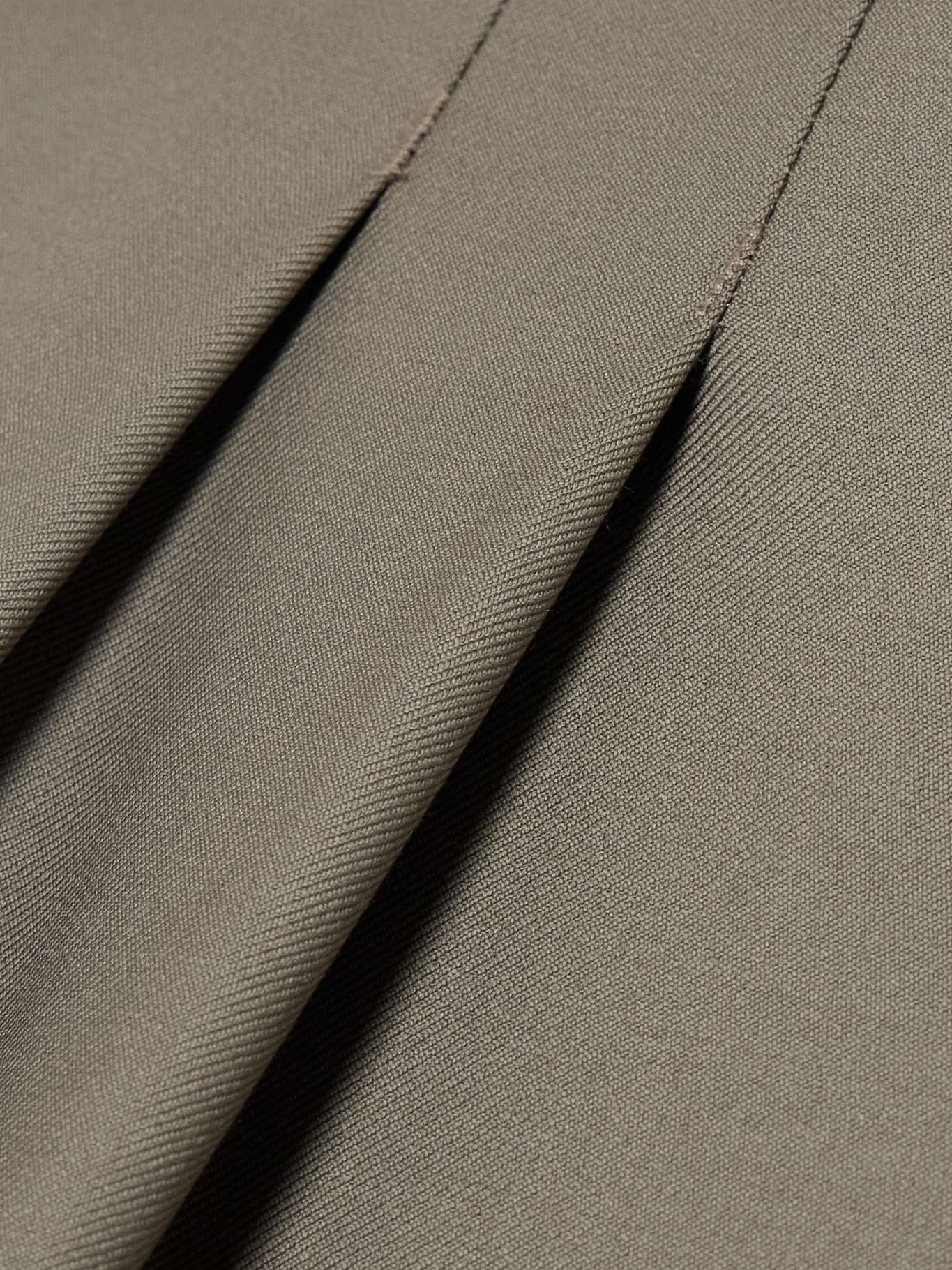 Sbiru pleated wool straight-leg pants Mushroom - 4