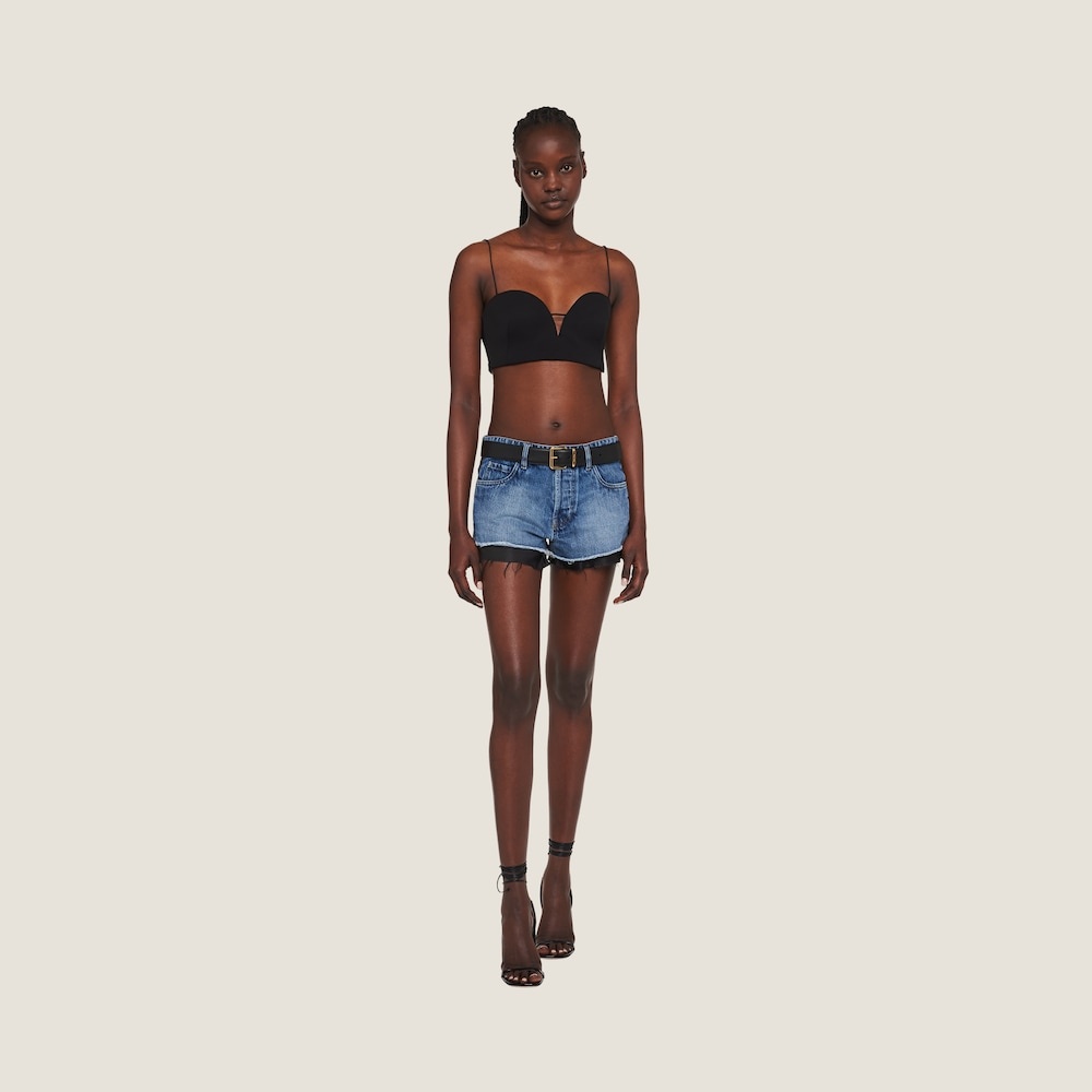 Denim shorts - 2