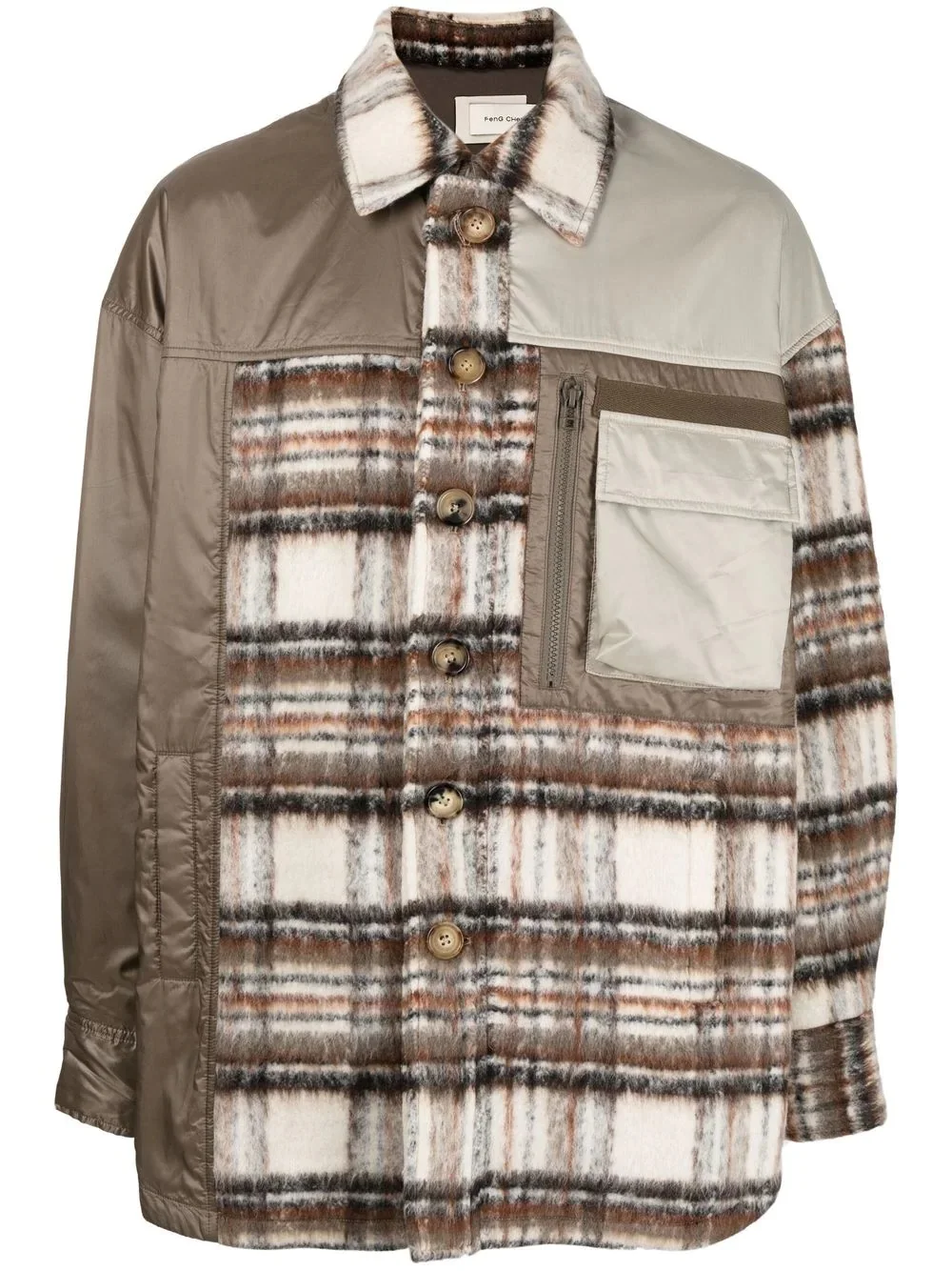 button-up panelled jacket - 1