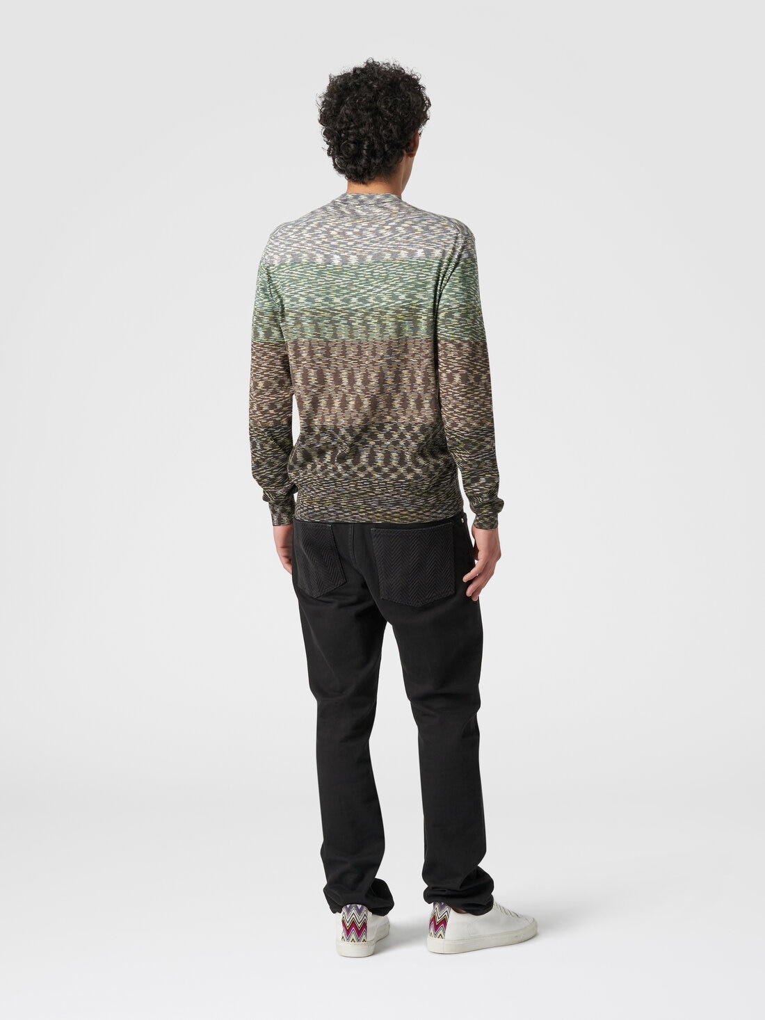 Crew-neck pullover in slub cotton - 3