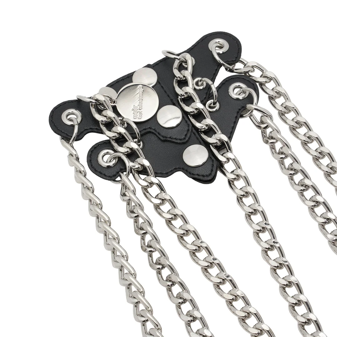 Synthetic Leather Chain Vest - 1