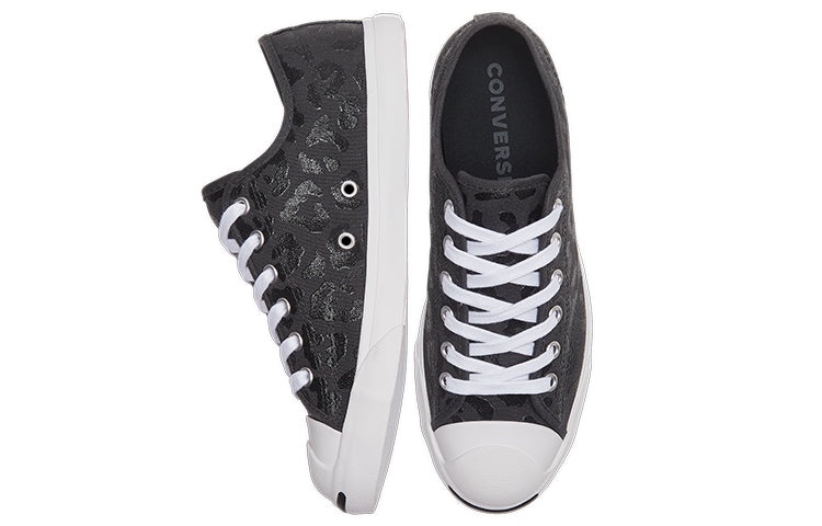 (WMNS) Converse Jack Purcell LP Low Sole Trendy Retro Casual Sneakers 'Black White' 570527C - 5