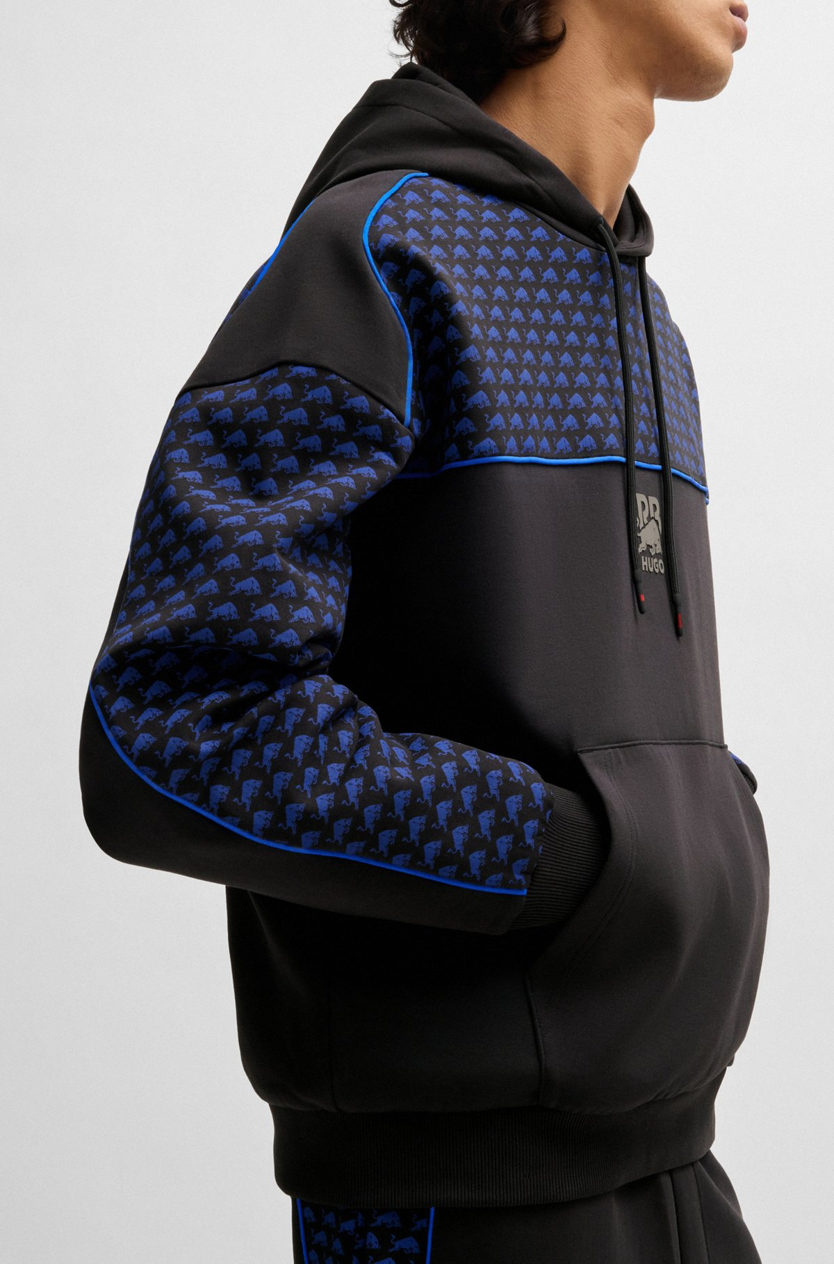 HUGO X RB HOODIE WITH PIPING DETAILS - 3