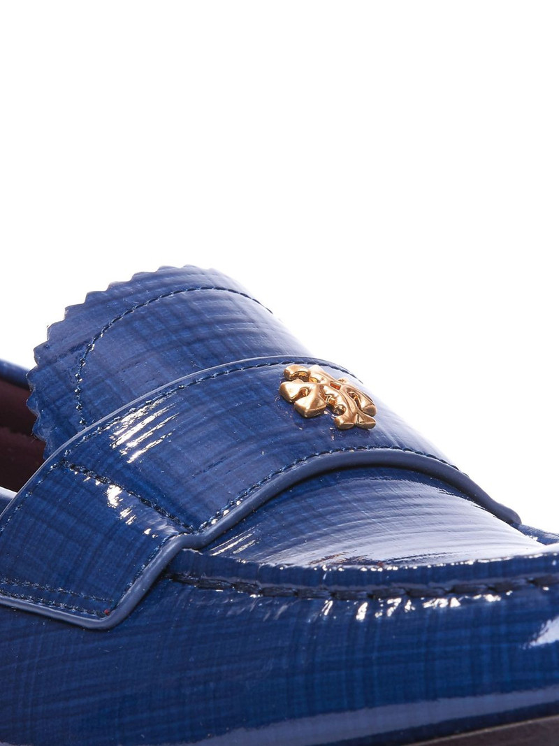 logo-plaque leather loafers 3