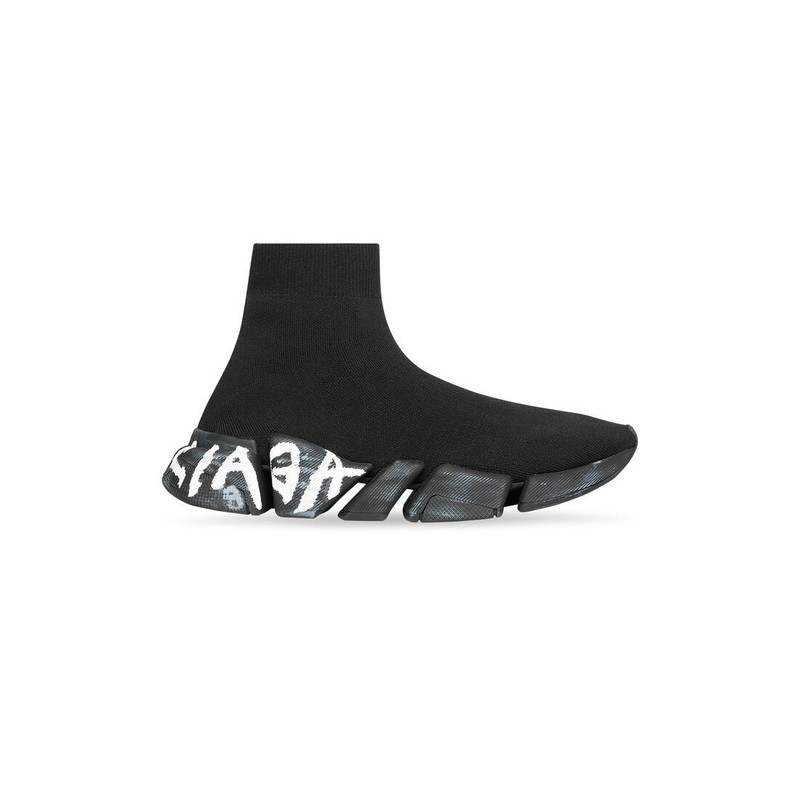 Men's Speed 2.0 Graffiti Recycled Knit Sneaker in Black - 1