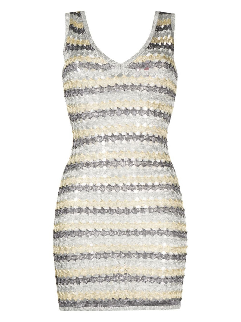 tricot-knit mini dress 1